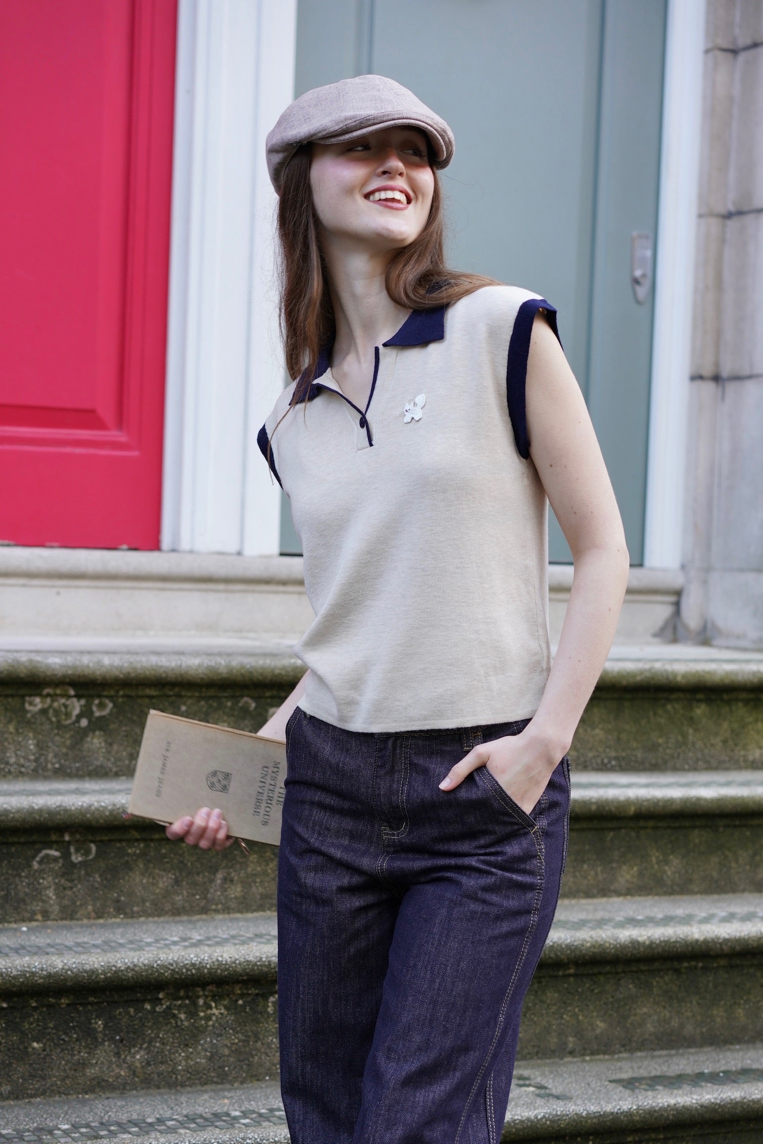 Golfing Cat Knit Vest