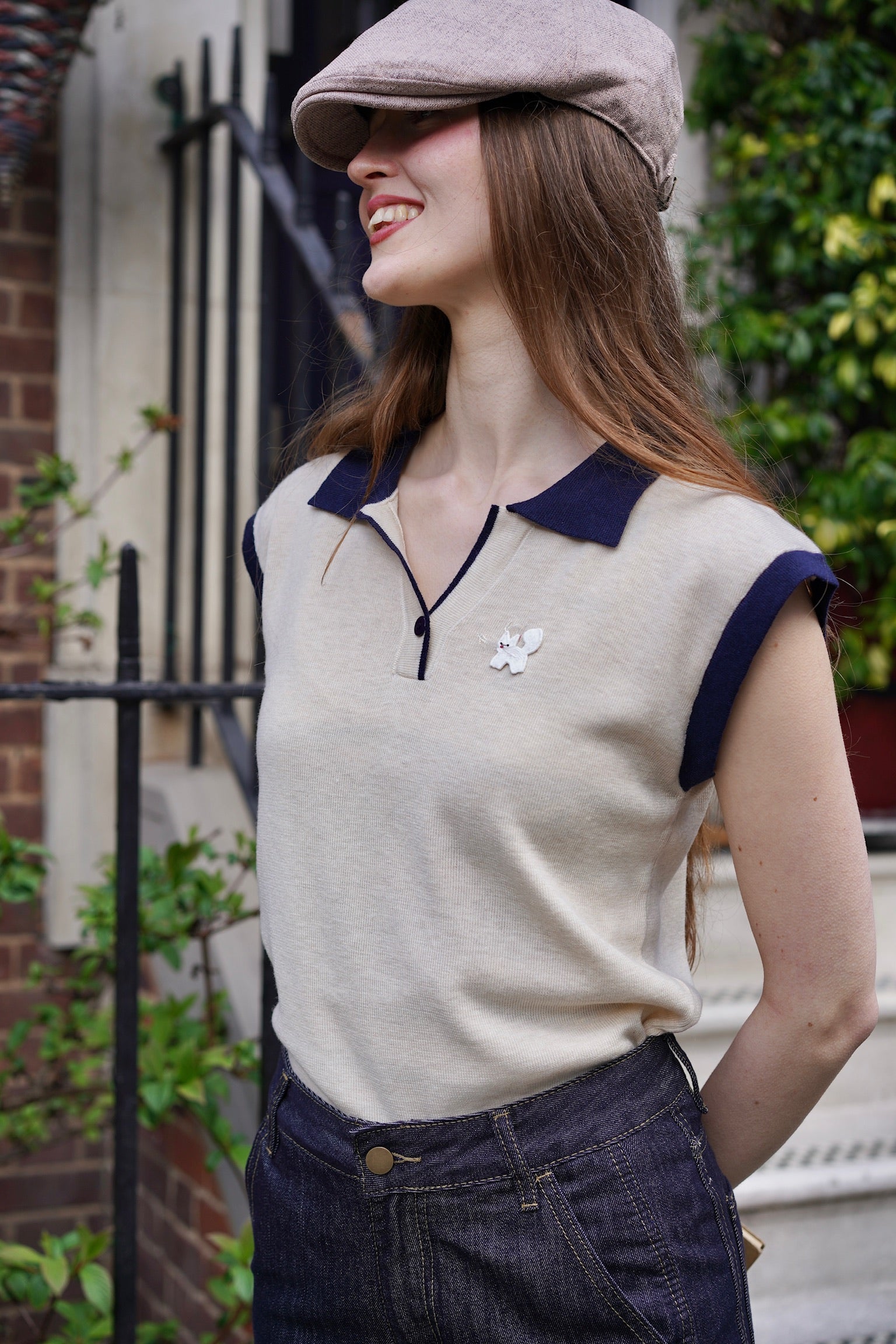Golfing Cat Knit Vest