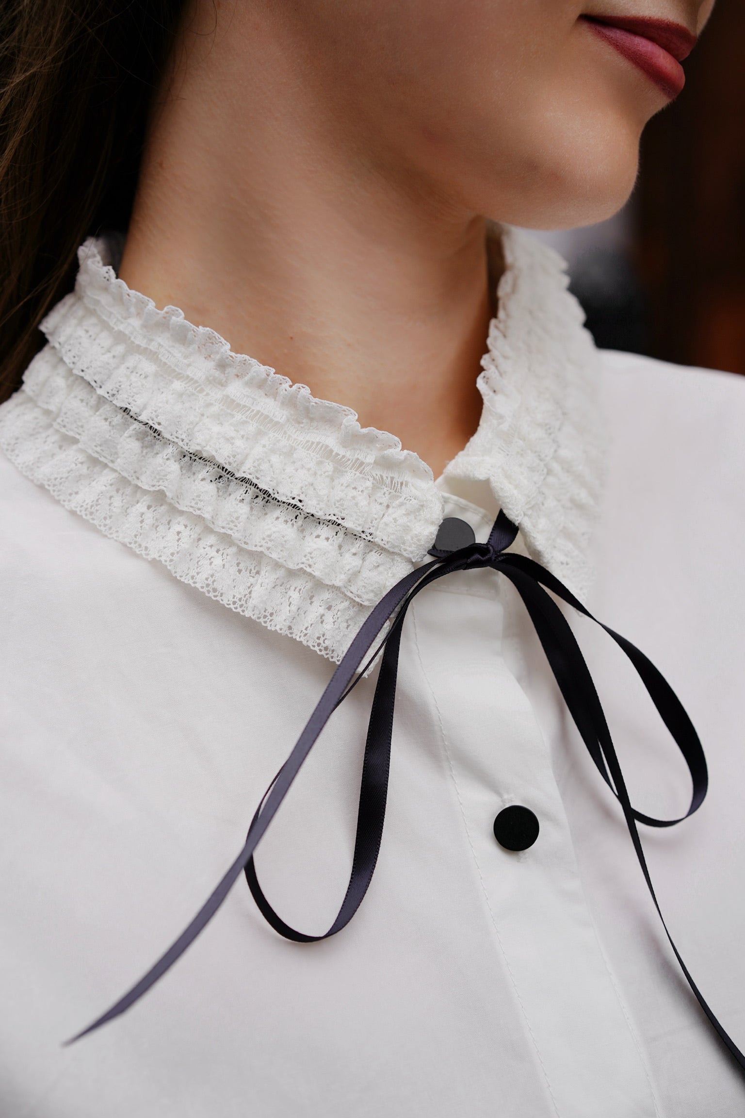 Gothic Prep Ruffle-Collar Shirt
