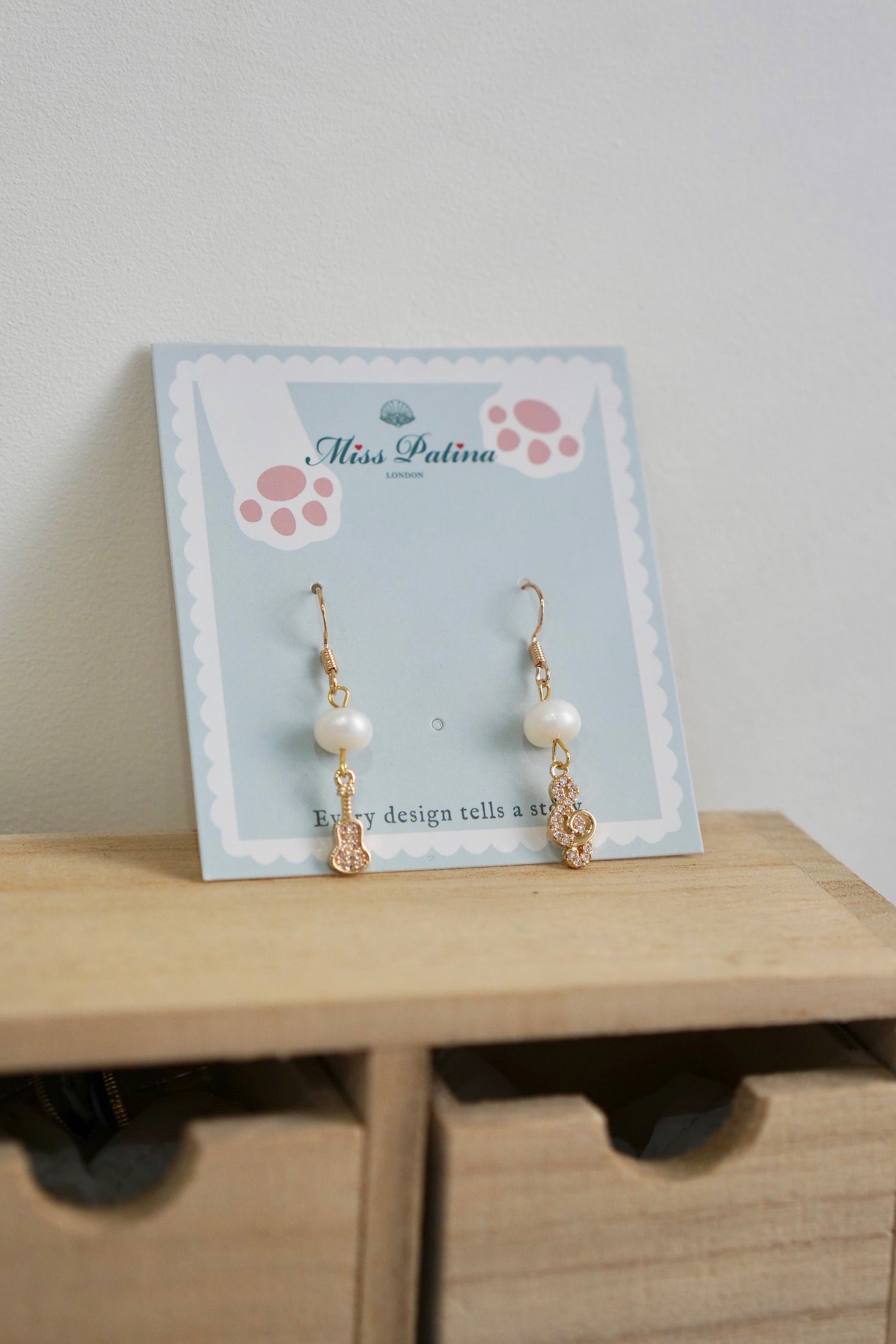 Handmade Violin Clef Hook Earrings