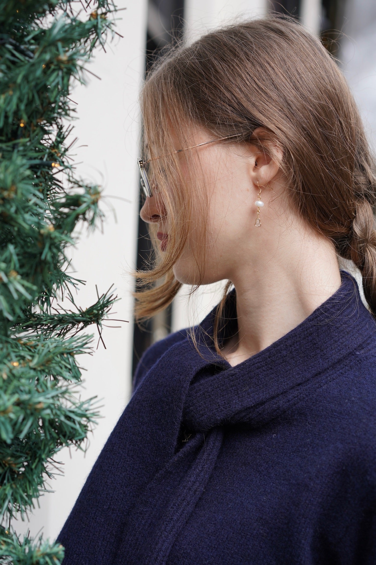 Handmade Violin Clef Hook Earrings