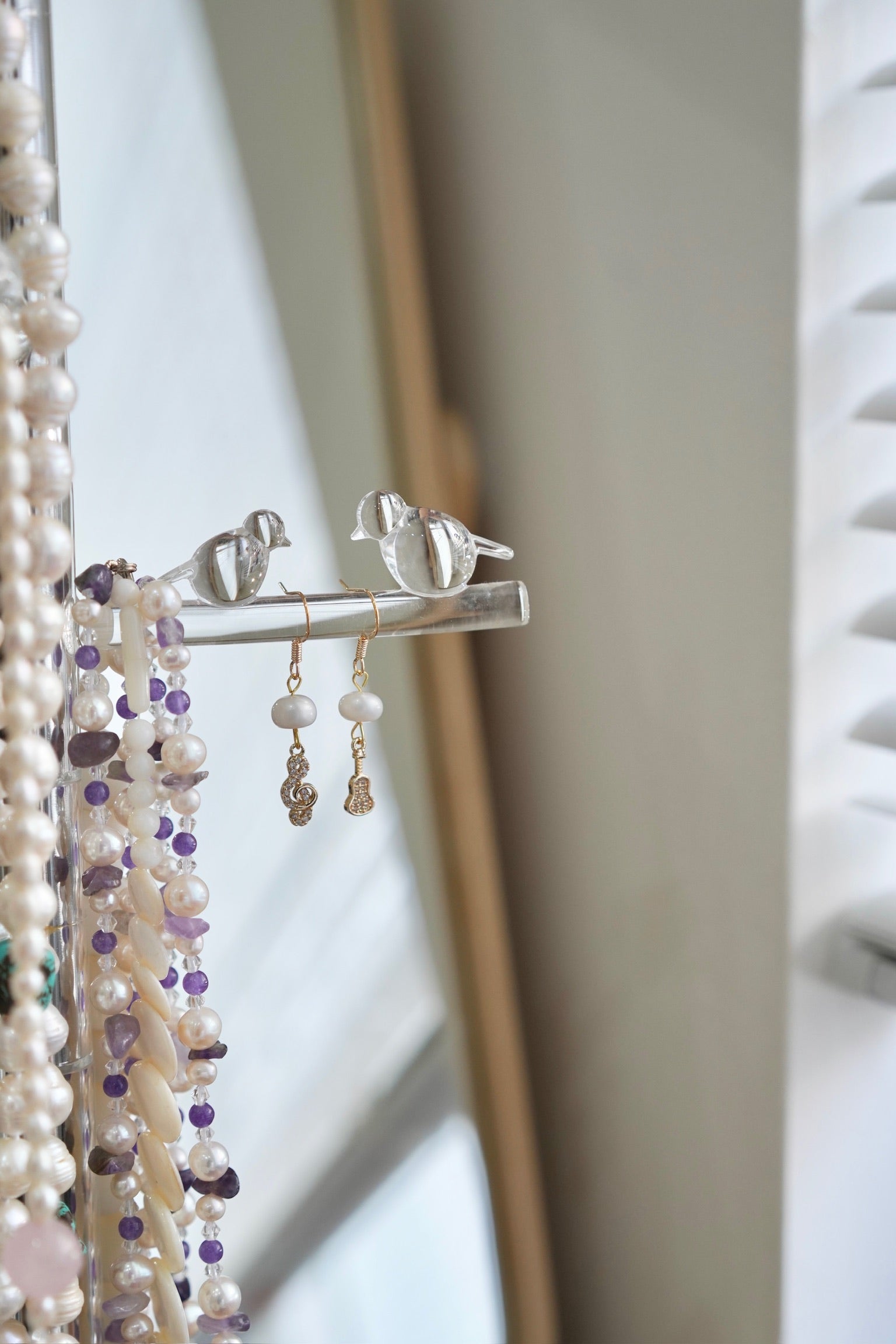 Handmade Violin Clef Hook Earrings