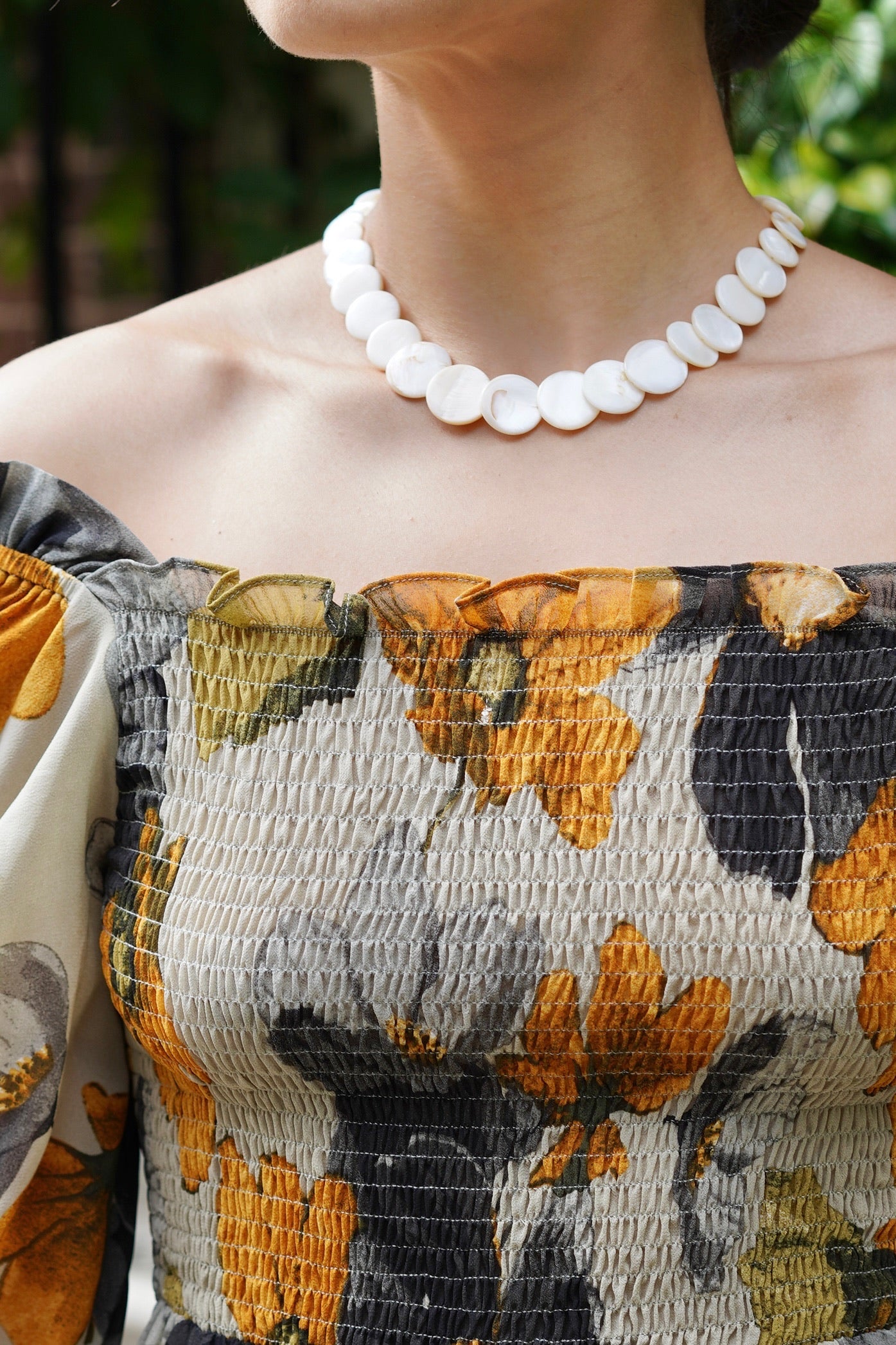 Mother Of Pearl Mod Necklace