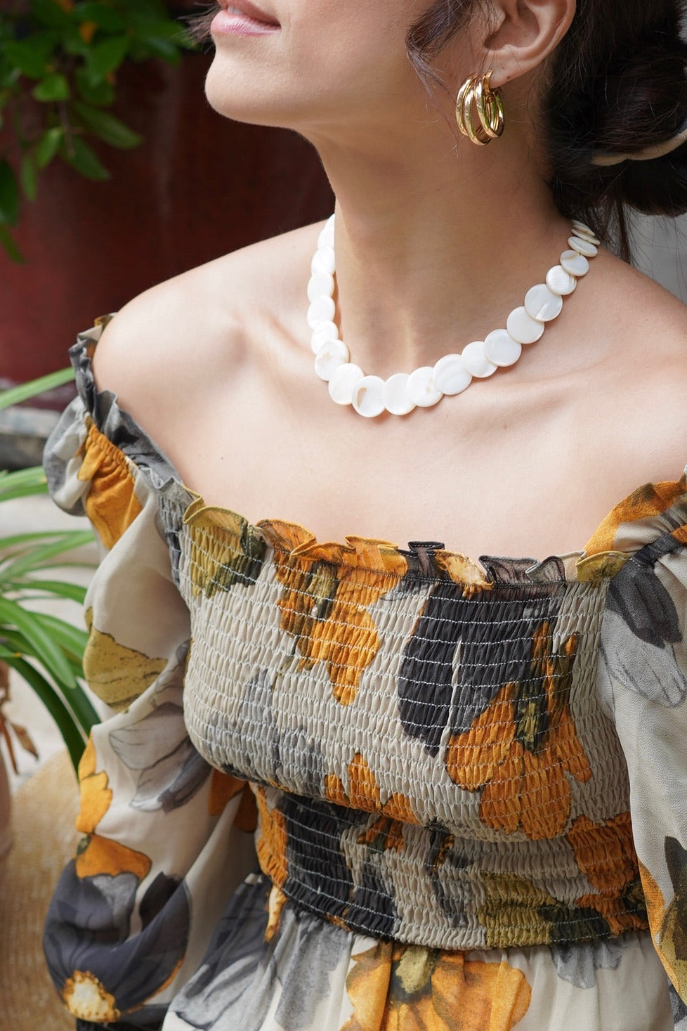 Mother Of Pearl Mod Necklace