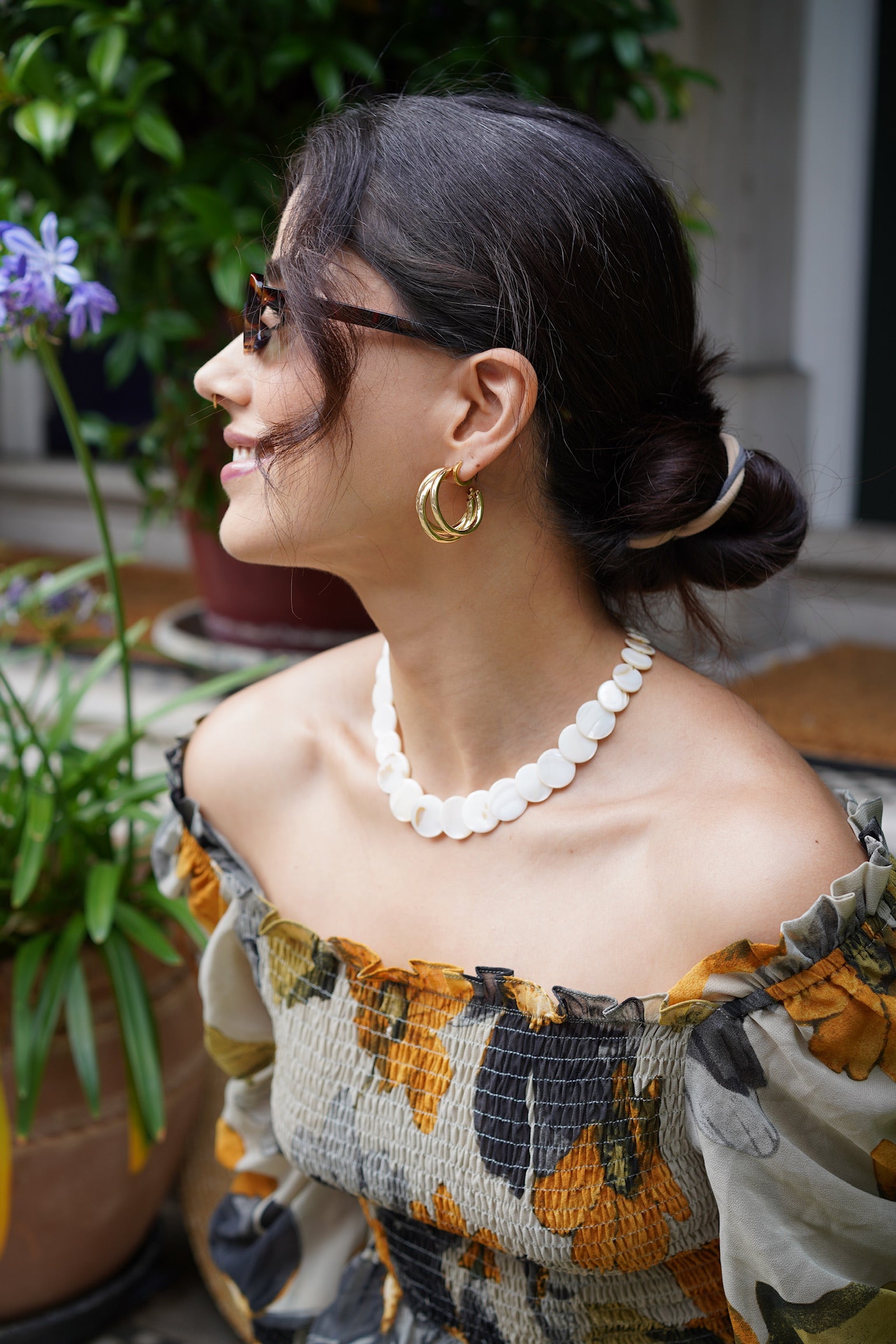 Mother Of Pearl Mod Necklace