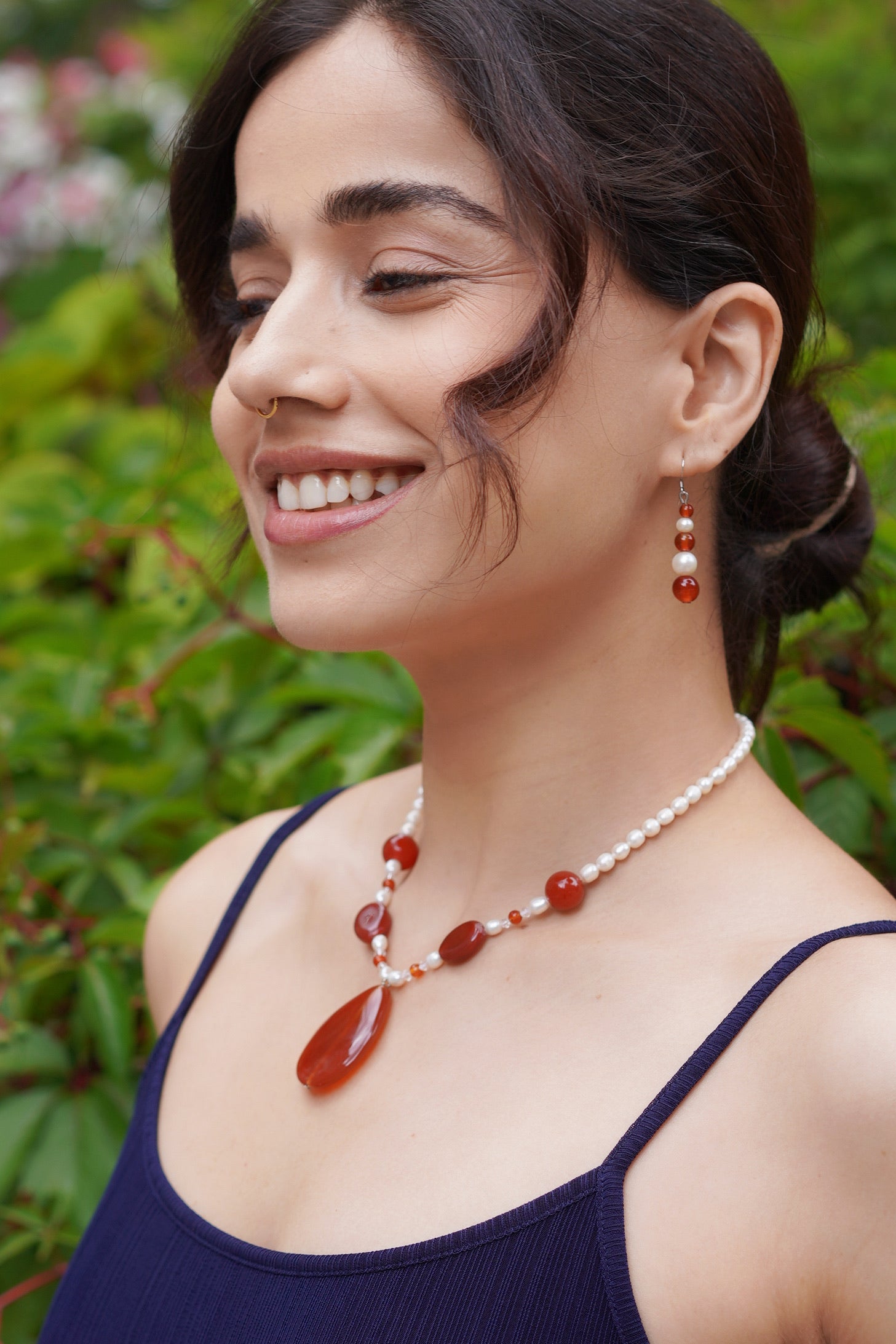 Healing Heart Crystal & Pearl Jewelry Set (3 colours)