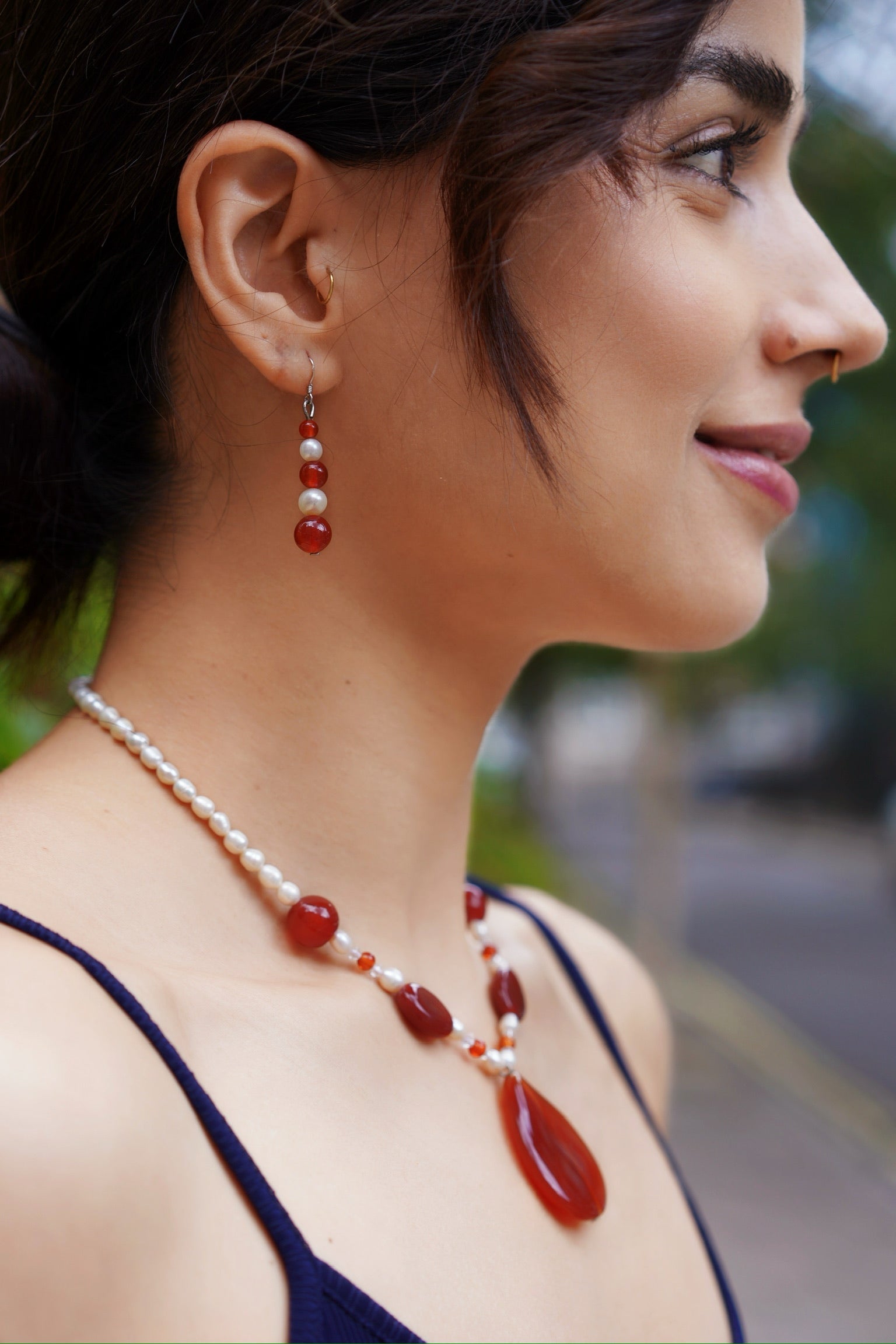 Healing Heart Crystal & Pearl Jewelry Set (3 colours)