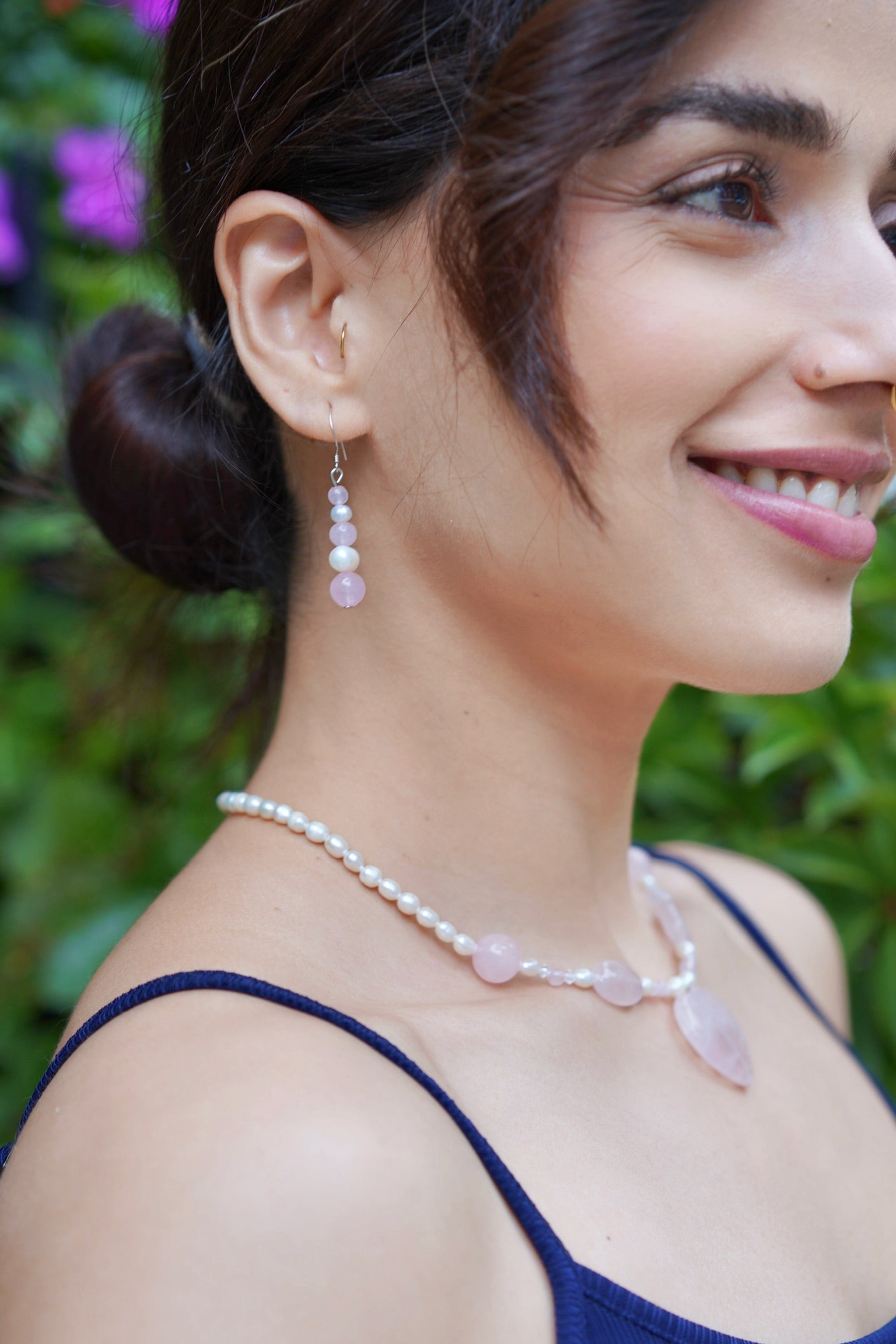Healing Heart Crystal & Pearl Jewelry Set (3 colours)