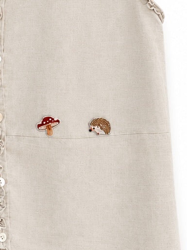 Hedgehog On Holiday Linen Top