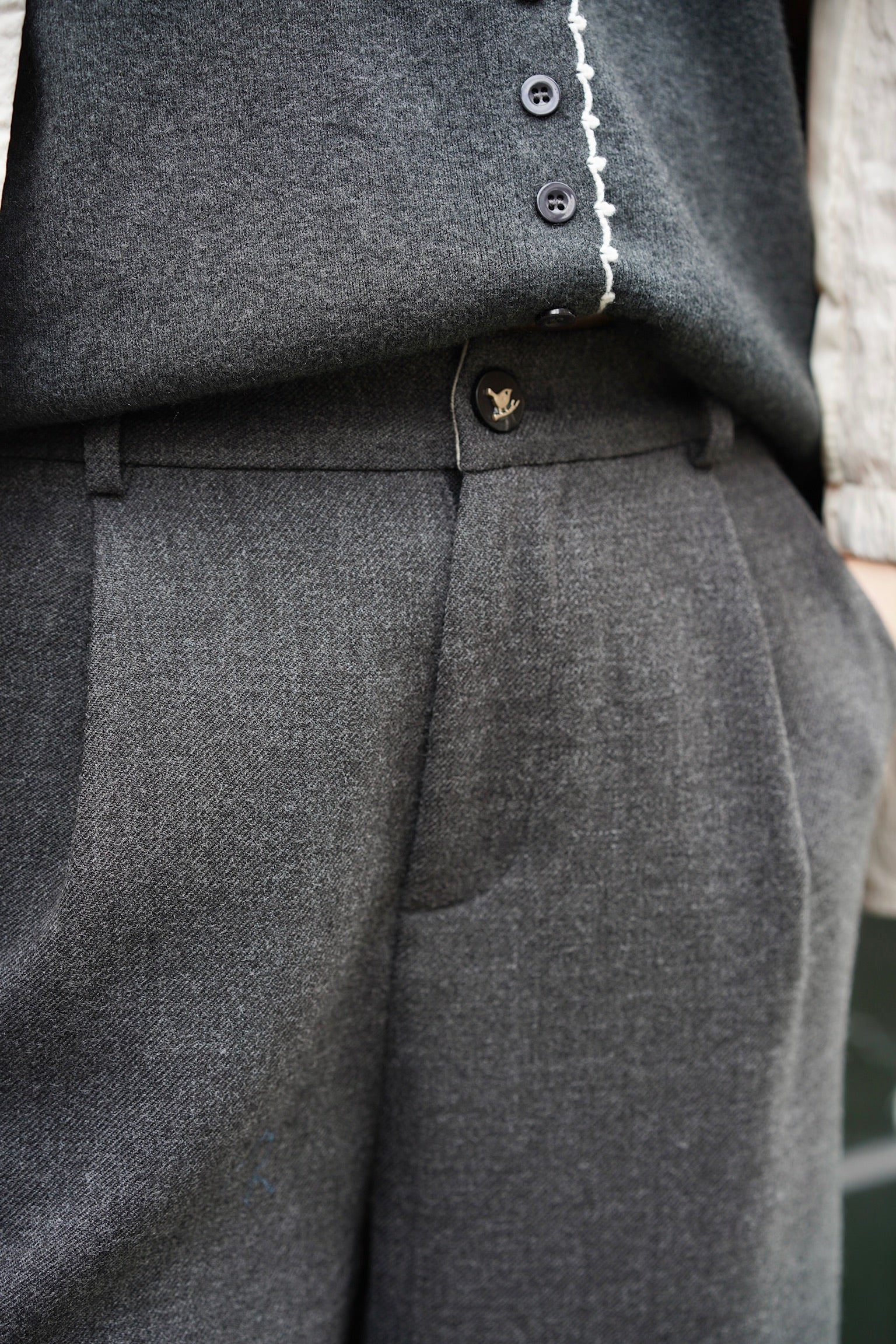 Her Gentleman Culottes (Ash Grey）