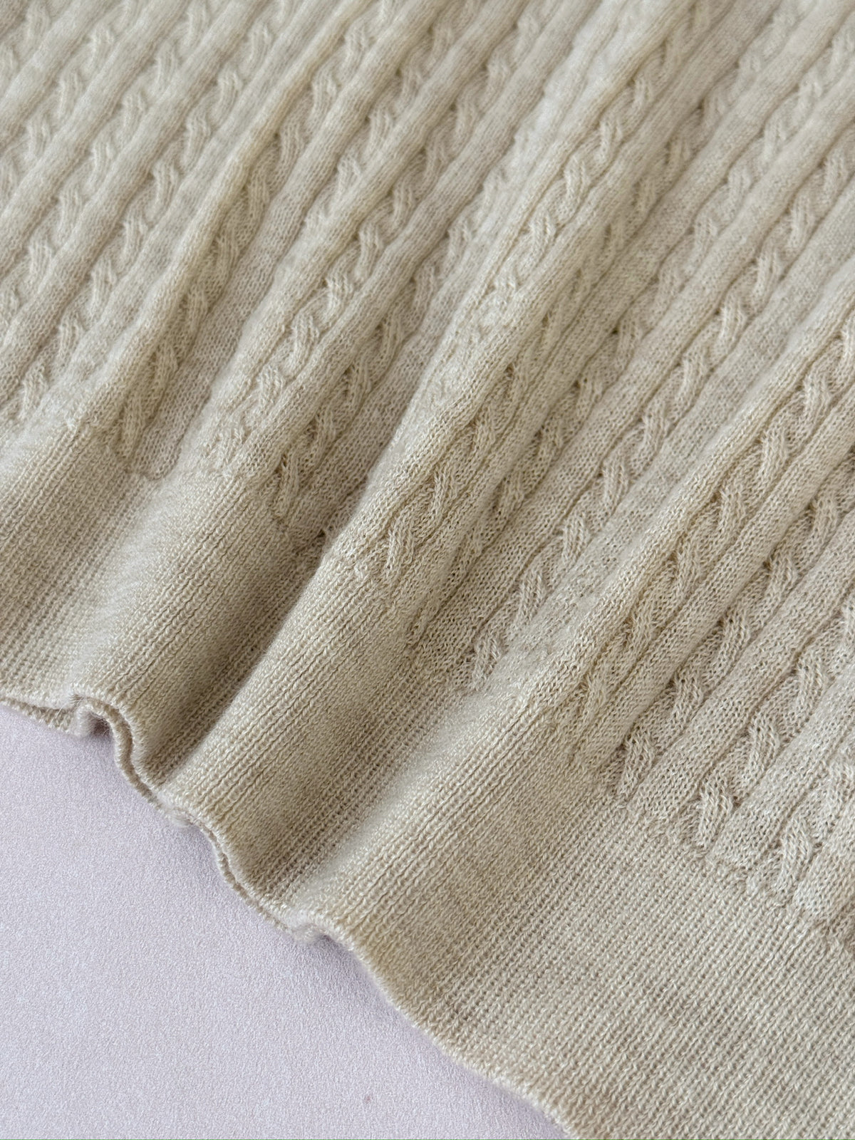 Heritage Bow Cable Knit (Oatmeal)