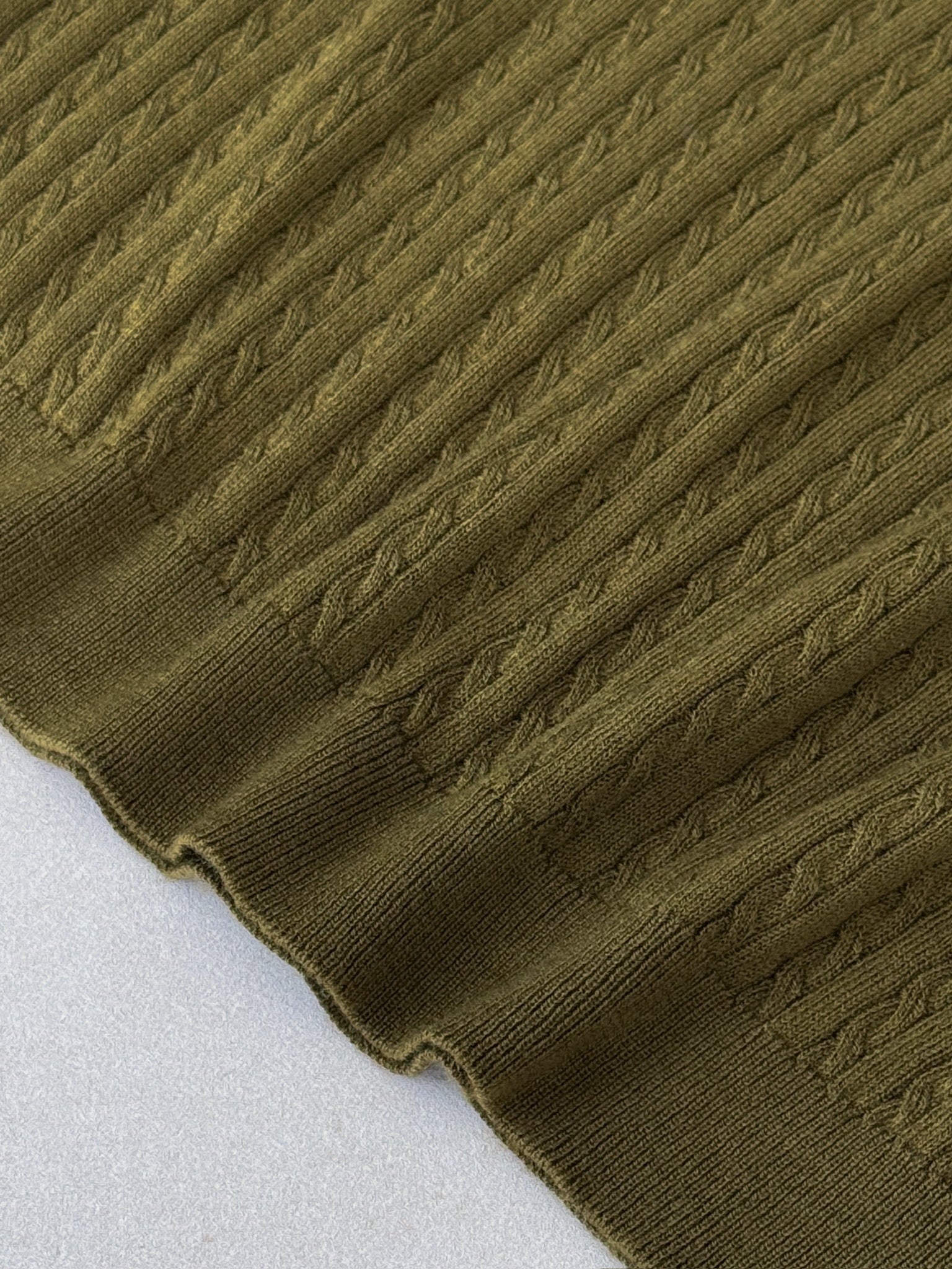 Heritage Bow Cable Knit (Olive Green)