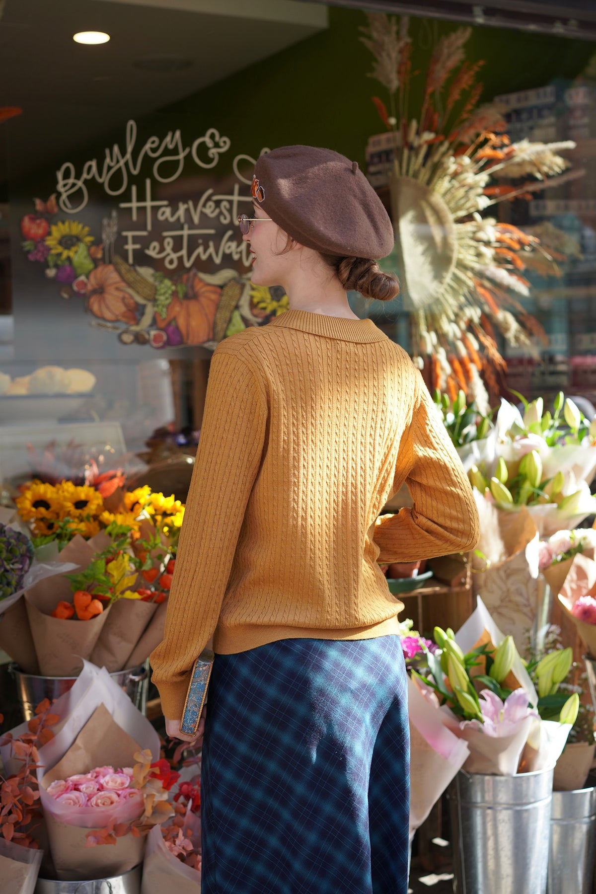 Heritage Bow Cable Knit (Pumpkin)