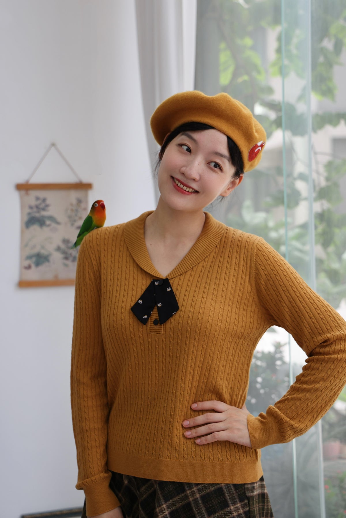 Heritage Bow Cable Knit (Pumpkin)
