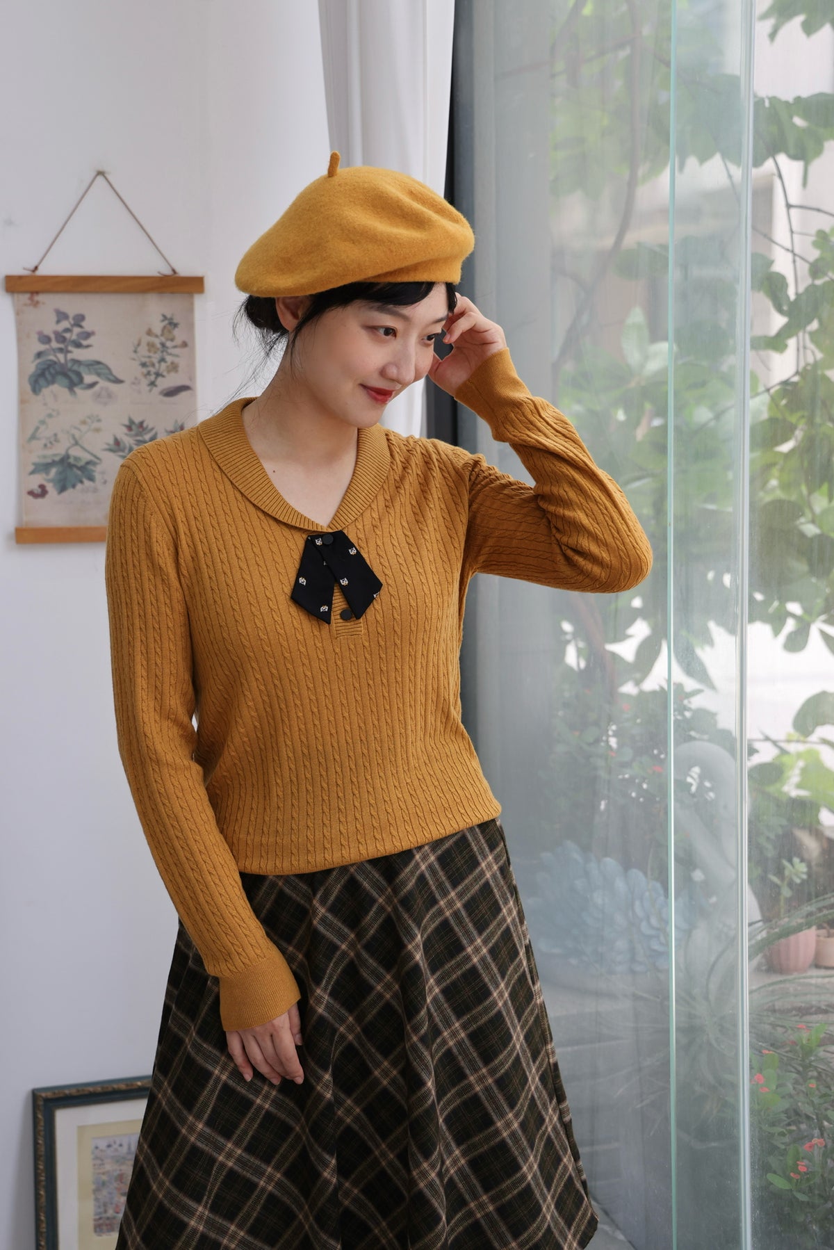 Heritage Bow Cable Knit (Pumpkin)