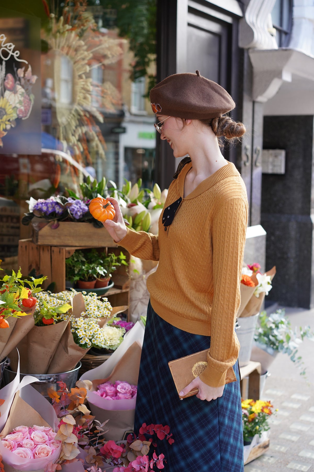 Heritage Bow Cable Knit (Pumpkin)