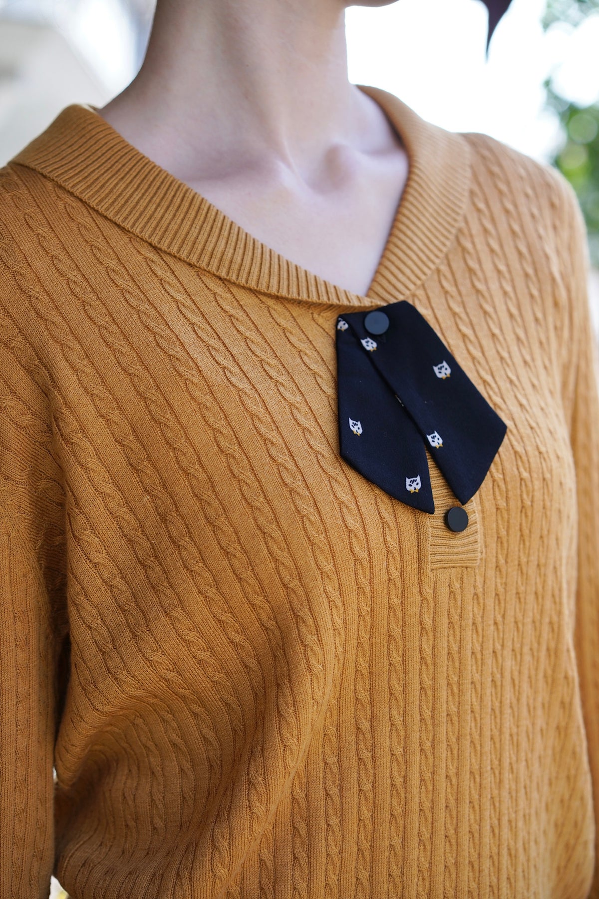 Heritage Bow Cable Knit (Pumpkin)
