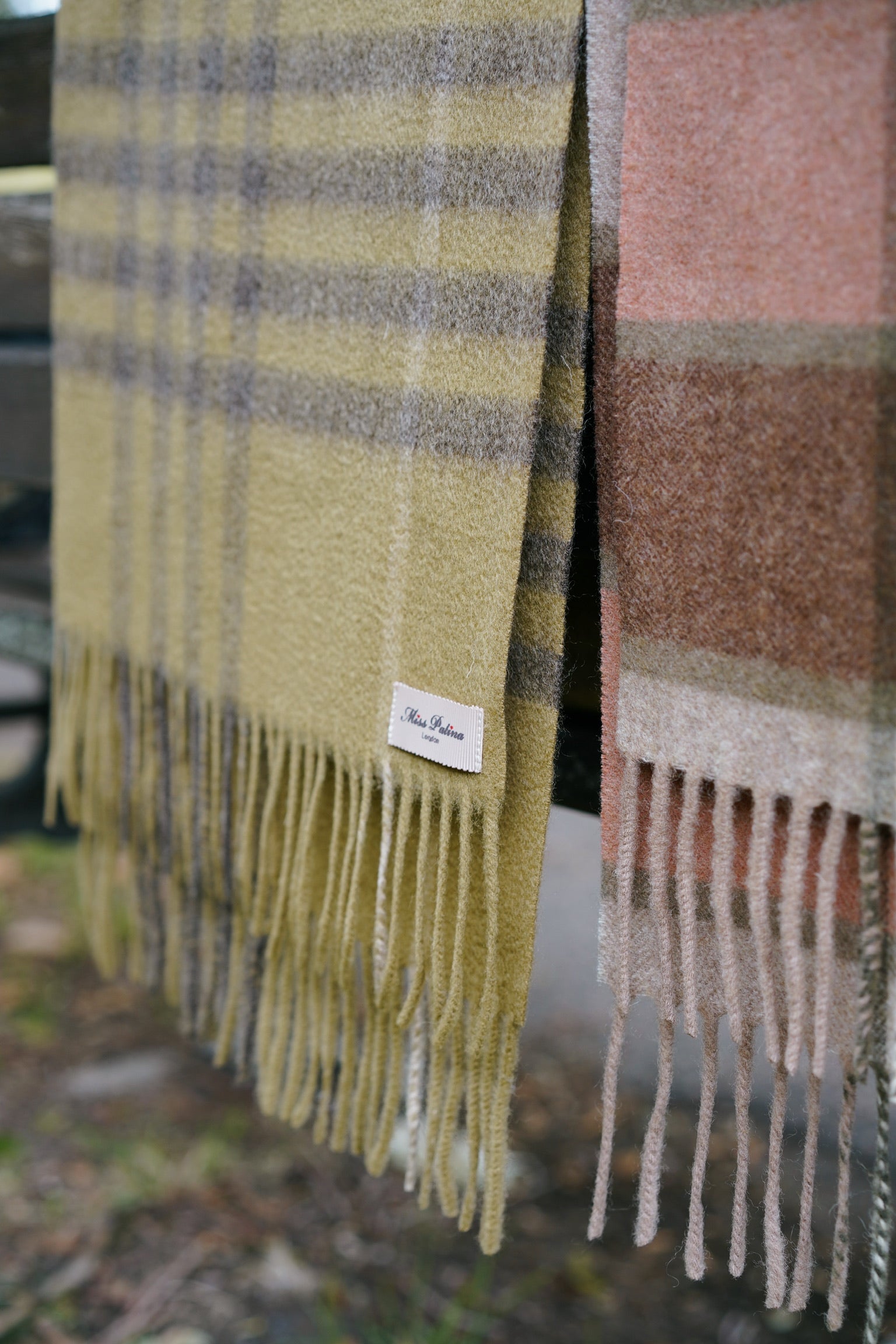 Highland Poet Wool Scarf (Olive)