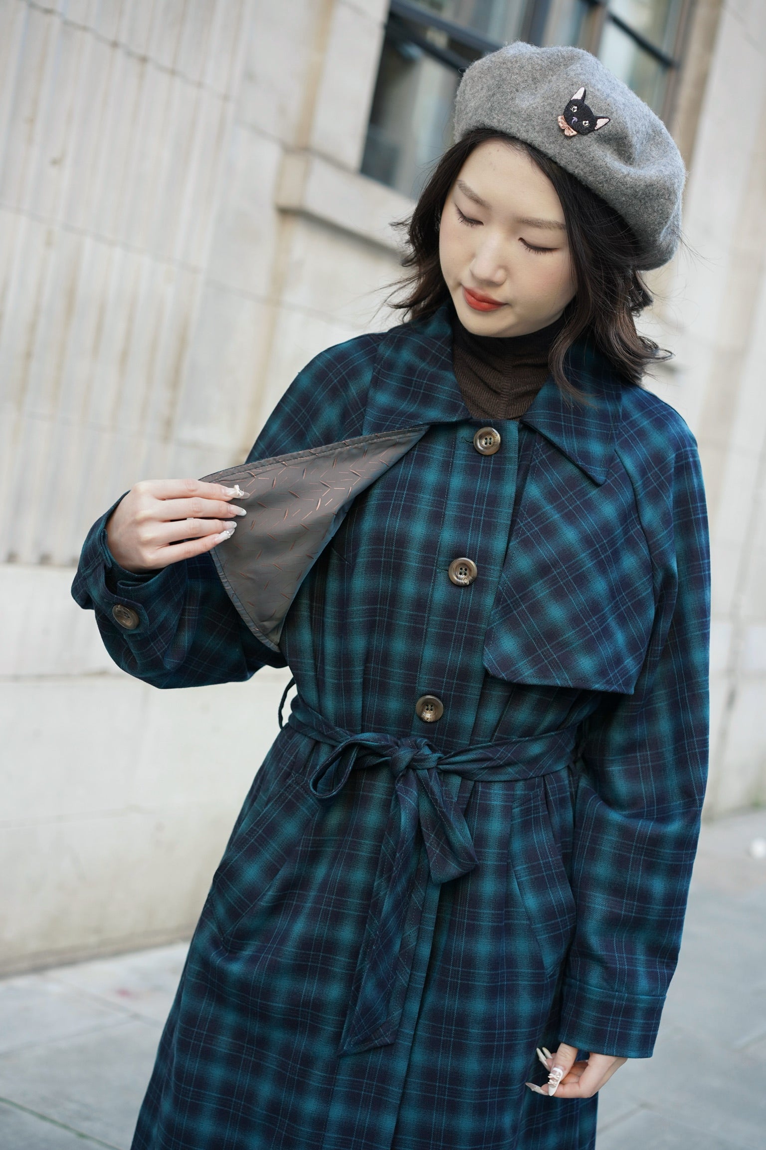 Highland Tartan Trench Coat