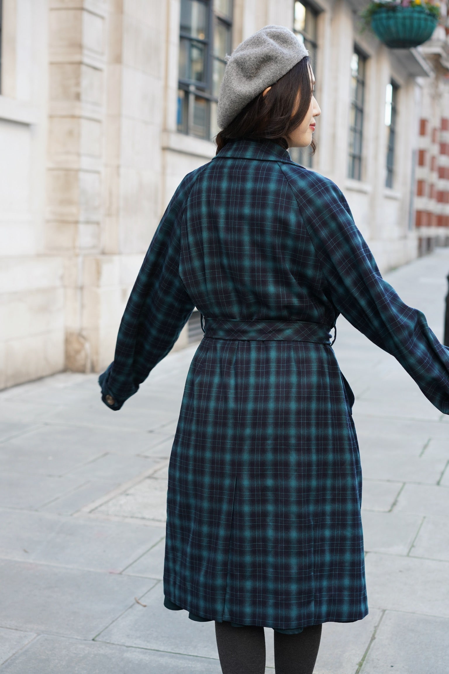 Highland Tartan Trench Coat