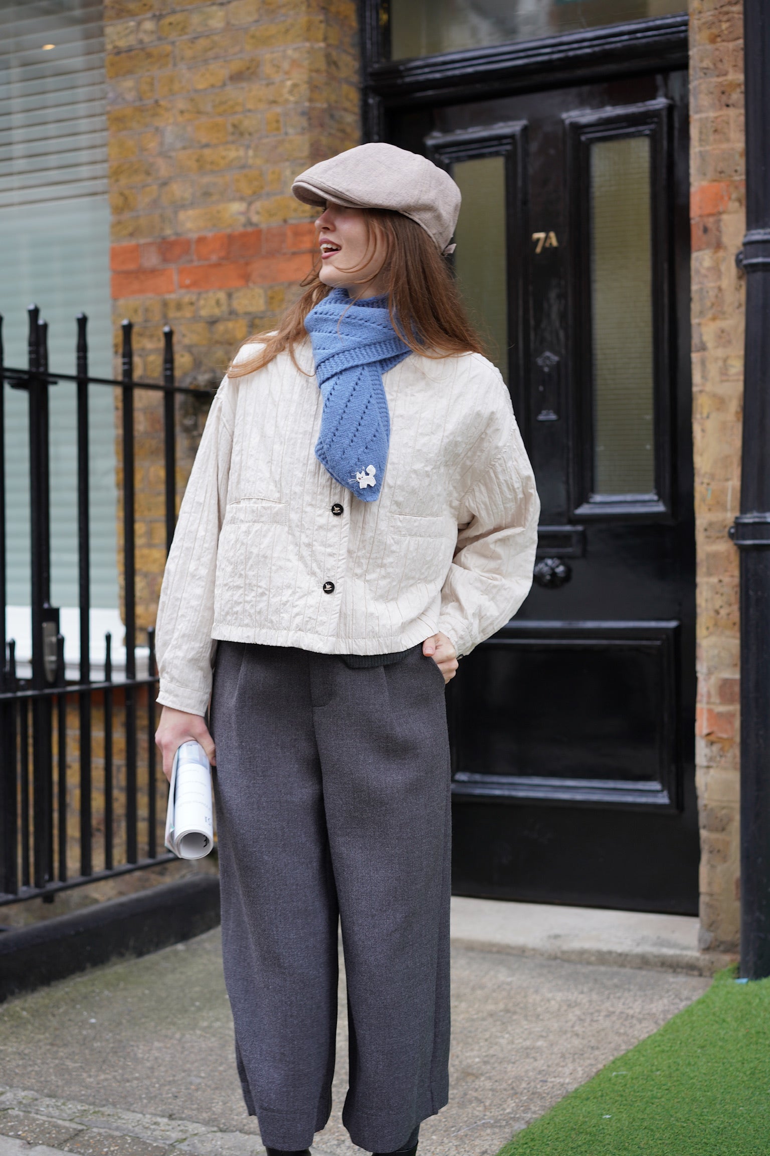 Holloway Bat Wing Cropped Jacket (Phantom Cream)
