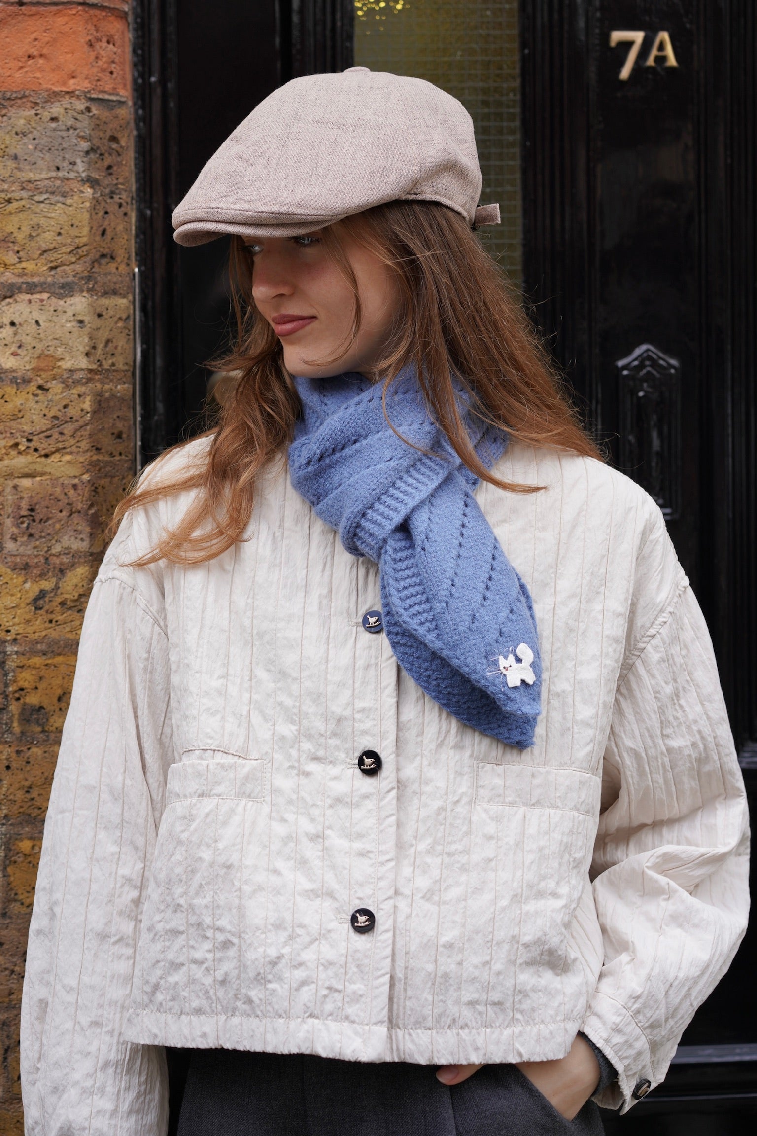 Holloway Bat Wing Cropped Jacket (Phantom Cream)