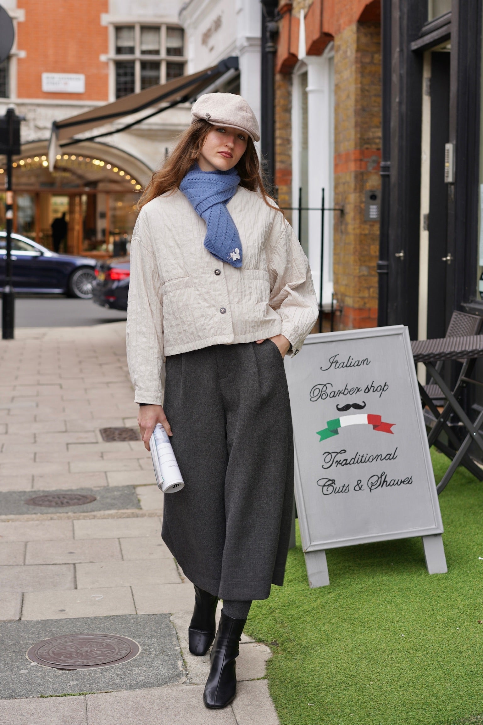 Holloway Bat Wing Cropped Jacket (Phantom Cream)