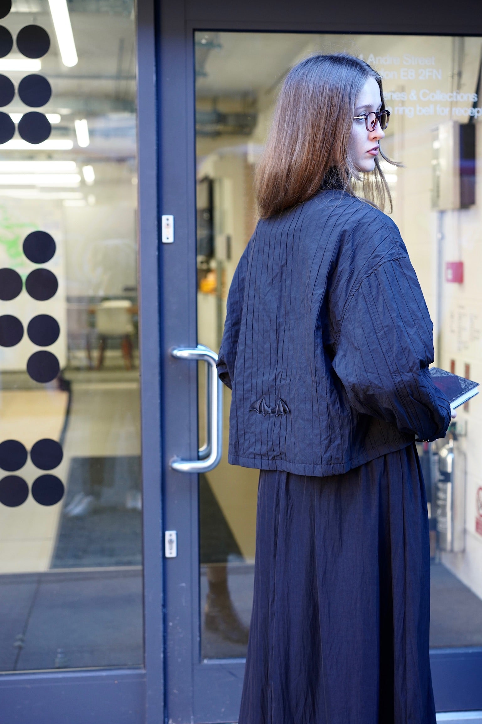 Holloway Bat Wing Cropped Jacket (Shadow Black)