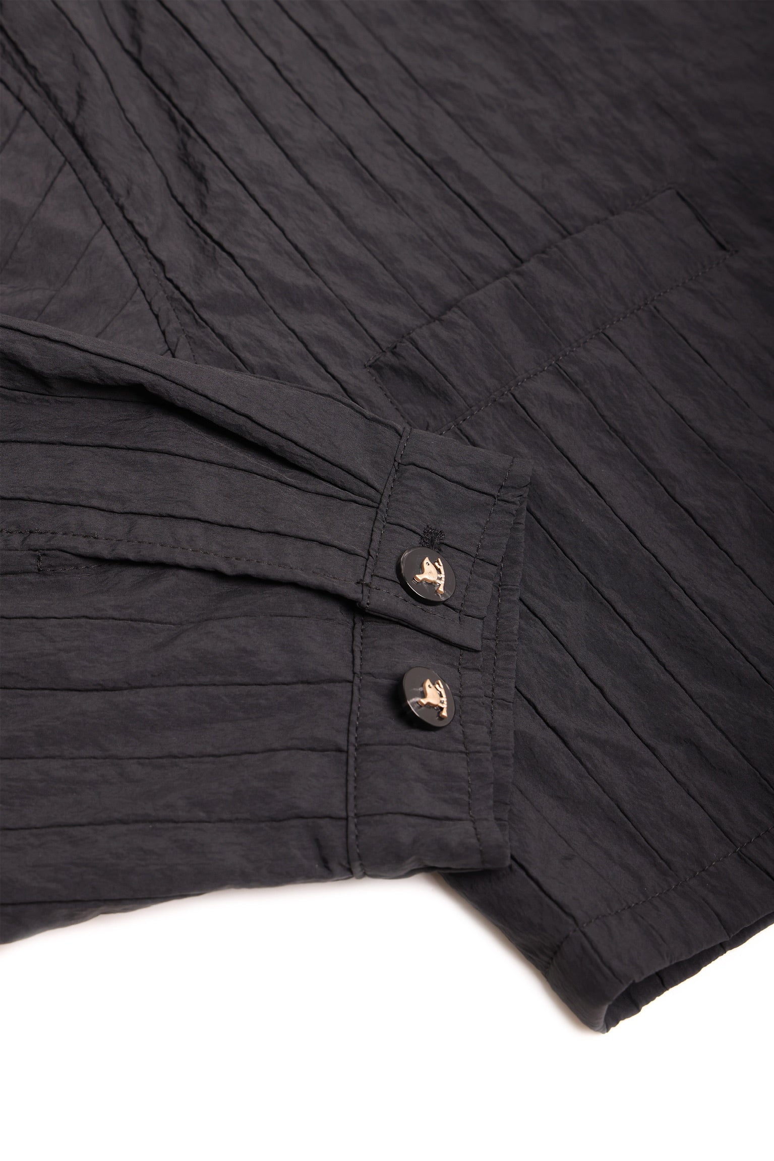 Holloway Bat Wing Cropped Jacket (Shadow Black)