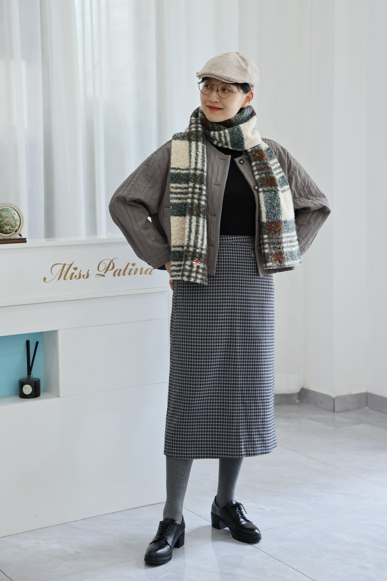 Holloway Bat Wing Cropped Jacket (Taupe Grey)