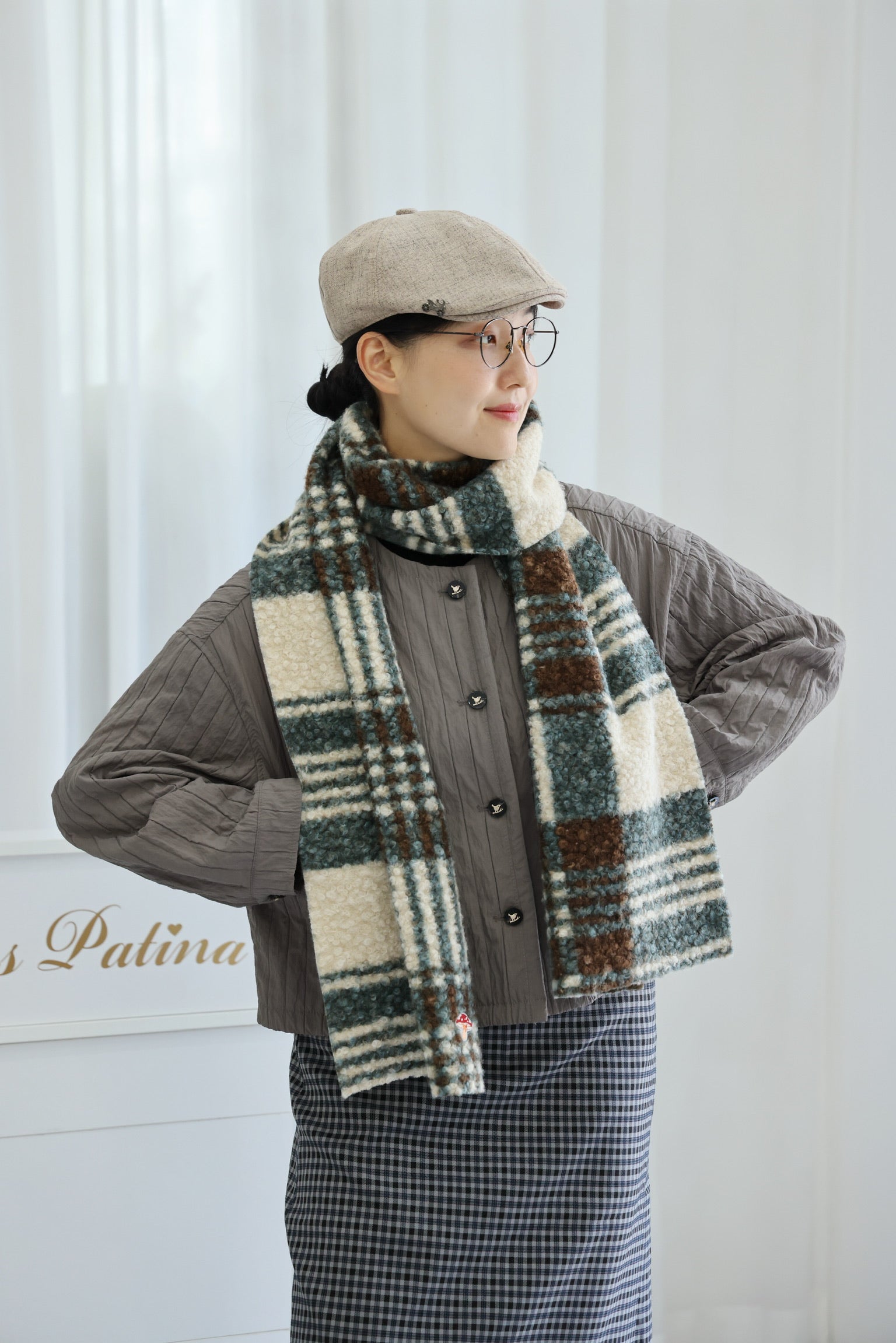 Holloway Bat Wing Cropped Jacket (Taupe Grey)