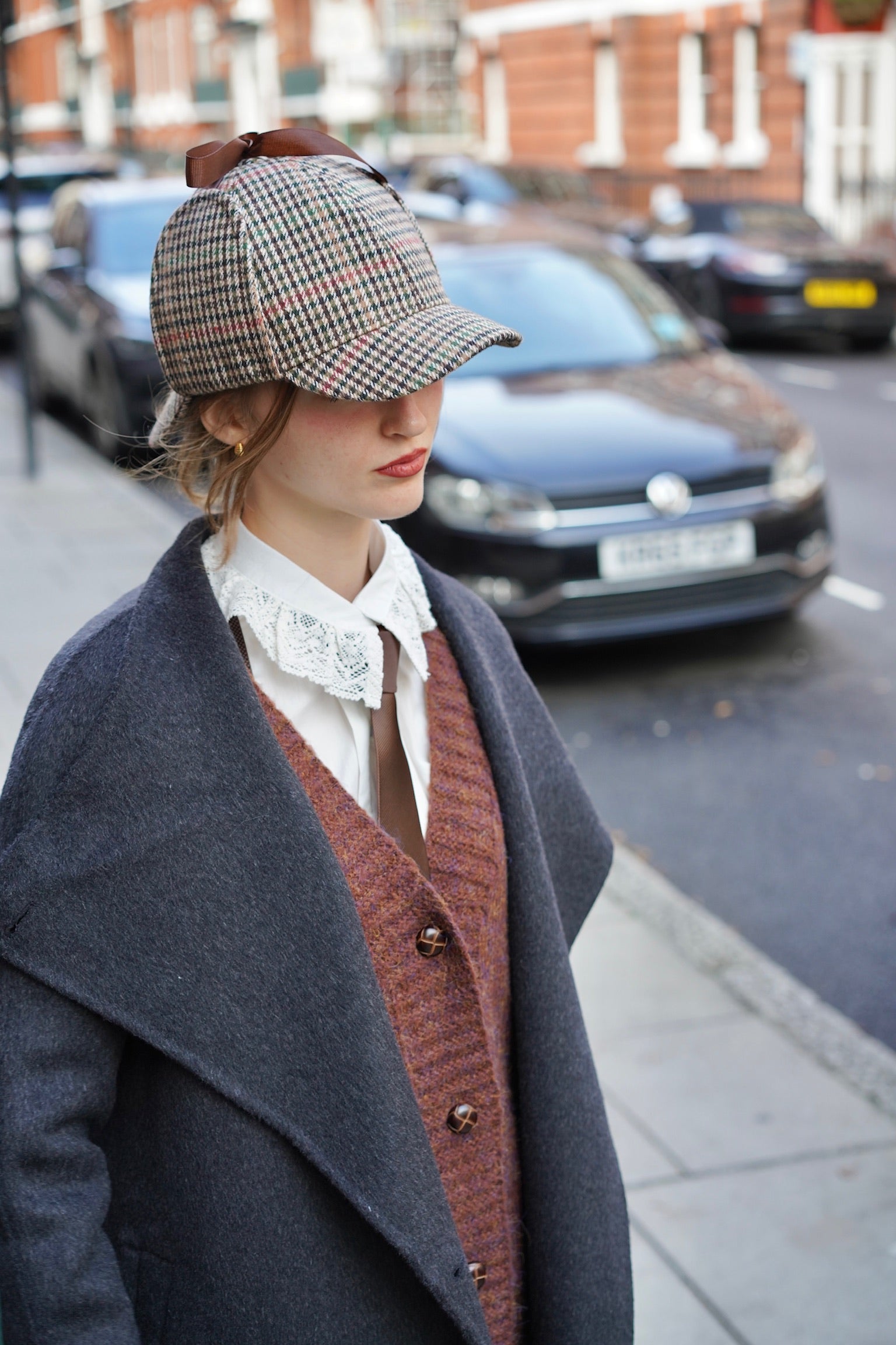 Holmesian Tweed Detective Cap