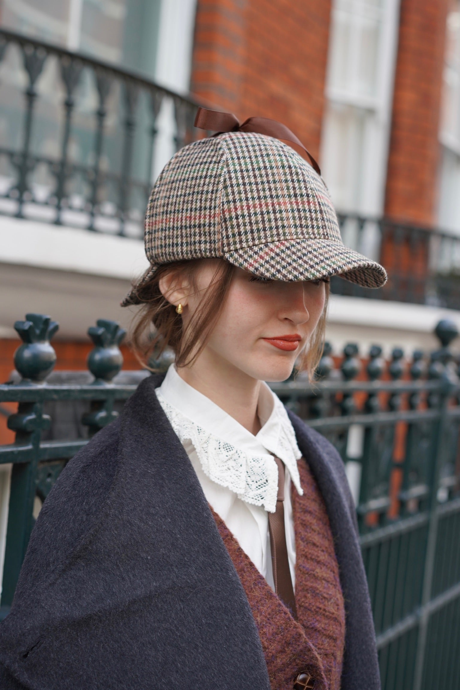 Holmesian Tweed Detective Cap