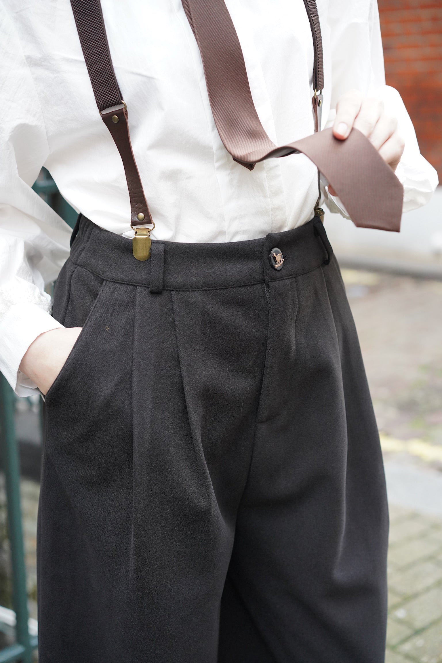 Holmesian Winter Barrel Culotte Black