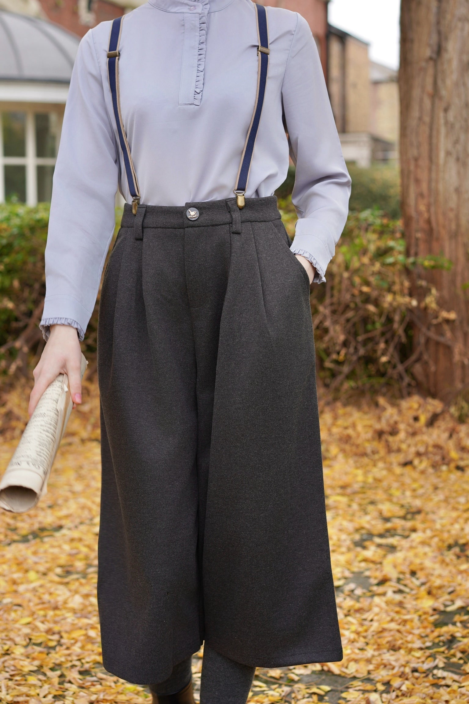 Holmesian Winter Barrel Culotte Grey