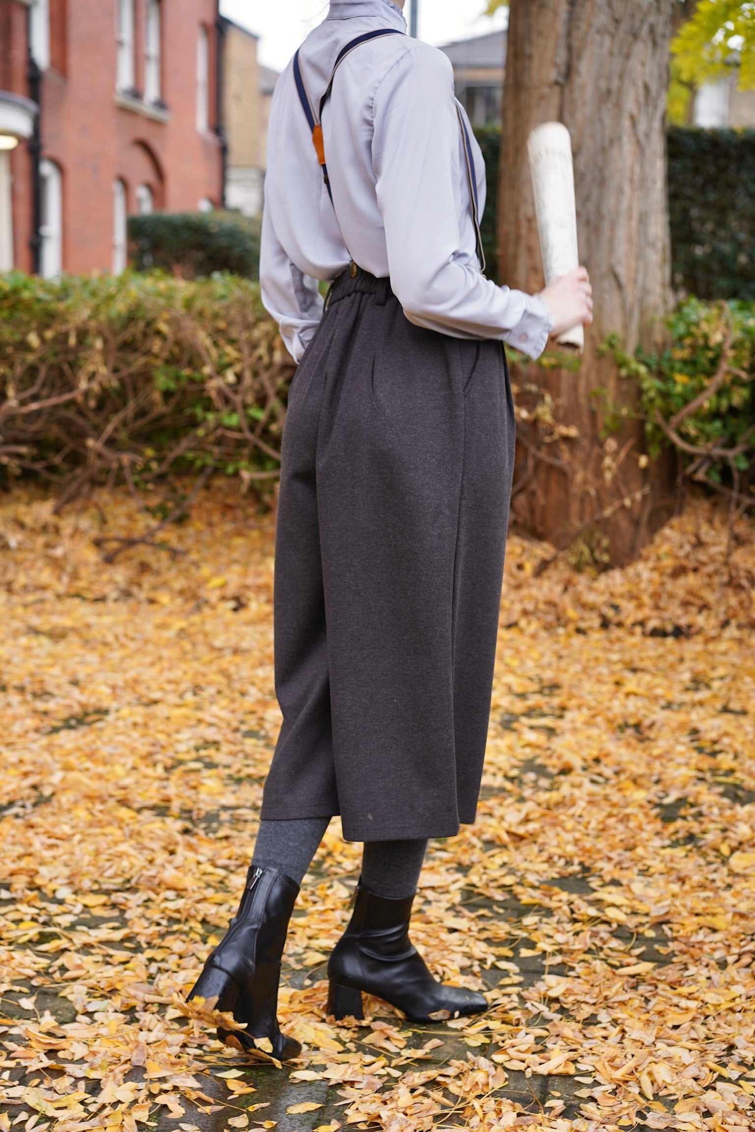 Holmesian Winter Barrel Culotte Grey
