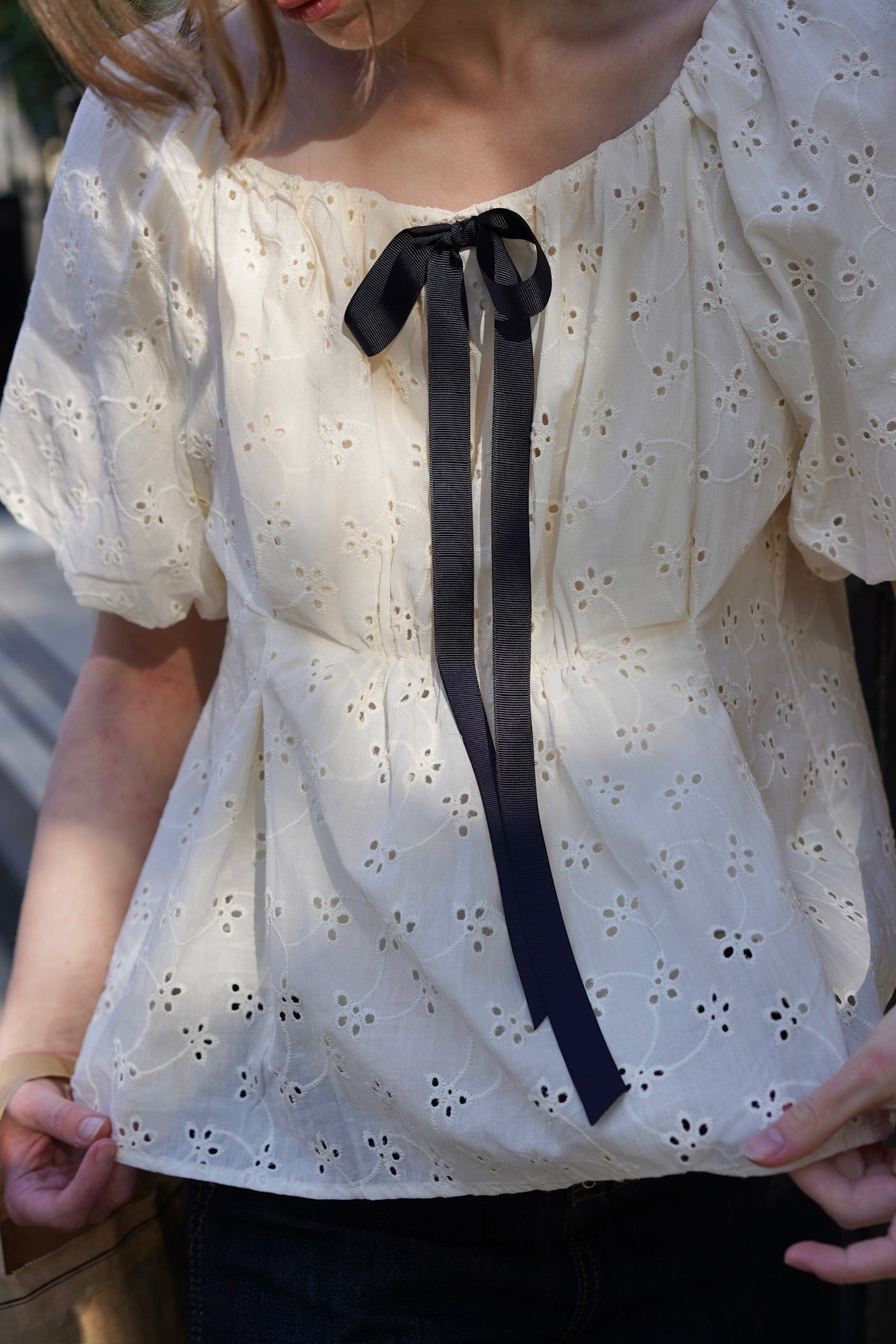 Jane Babydoll Cotton Top With Scrunchie