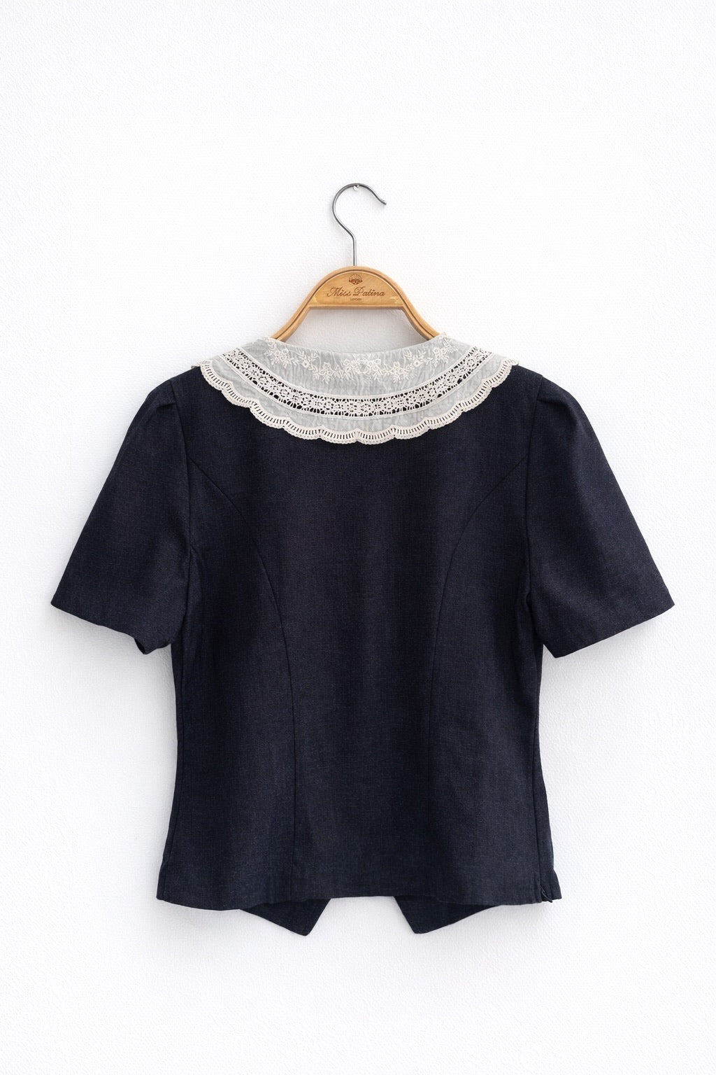Jeanie Broderie Collar Crop Top