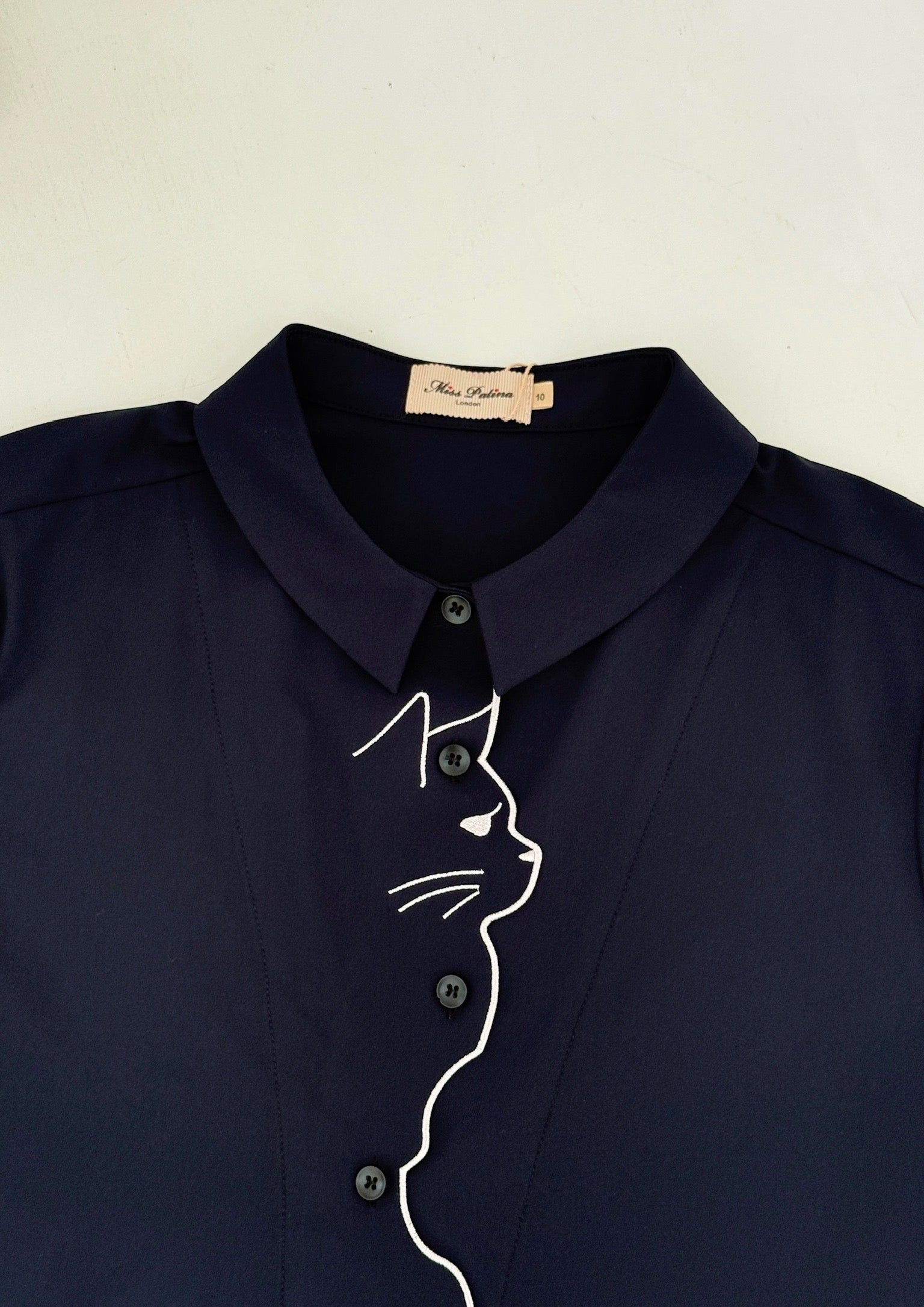Kitten Anthem Short Sleeve Shirt (Navy)