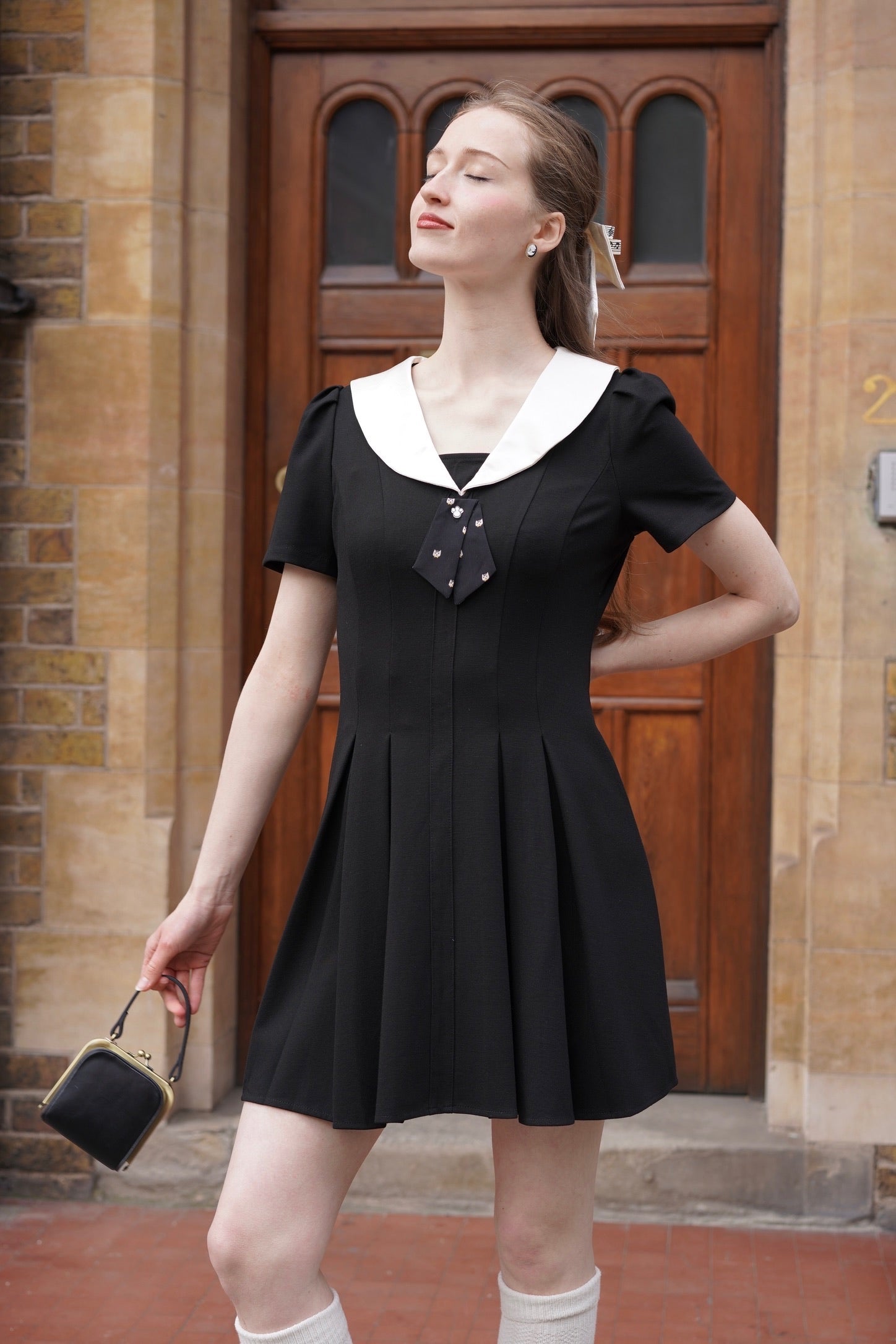 Kitty Bow Sailor Mini Dress
