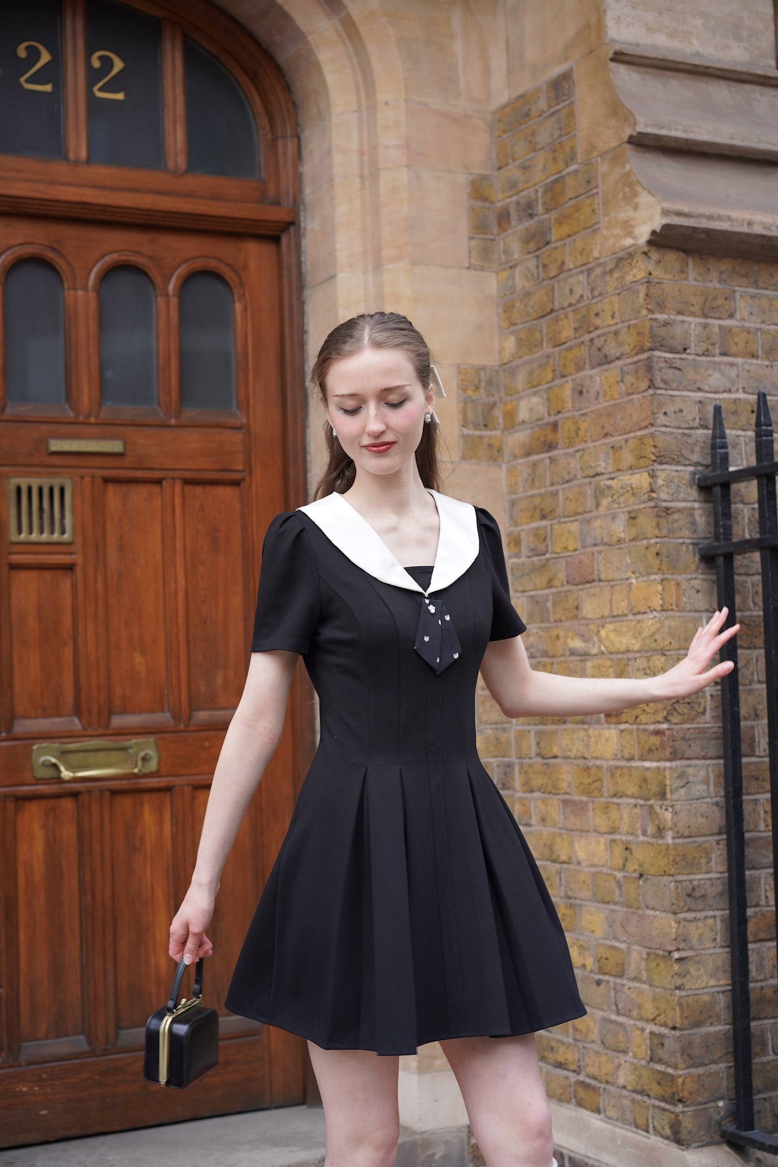 Kitty Bow Sailor Mini Dress