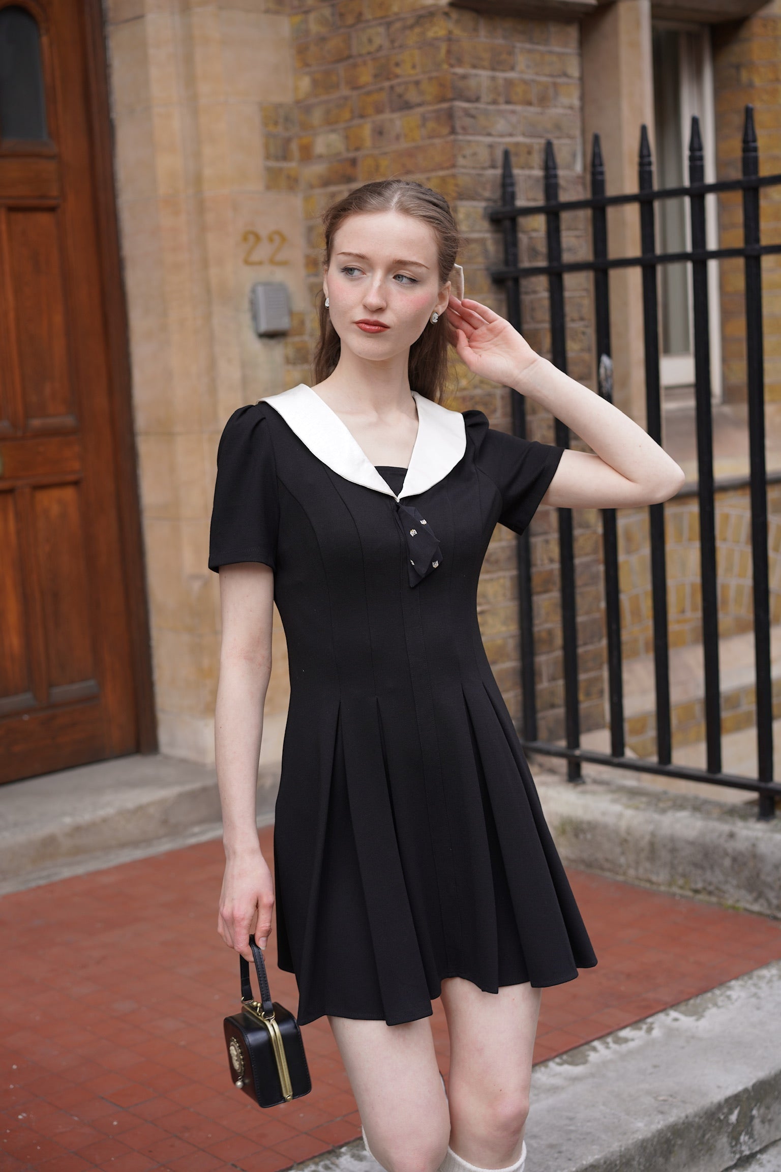 Kitty Bow Sailor Mini Dress