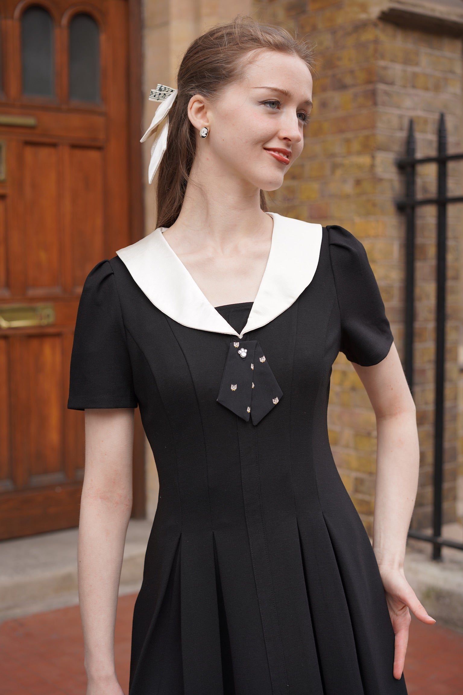 Kitty Bow Sailor Mini Dress
