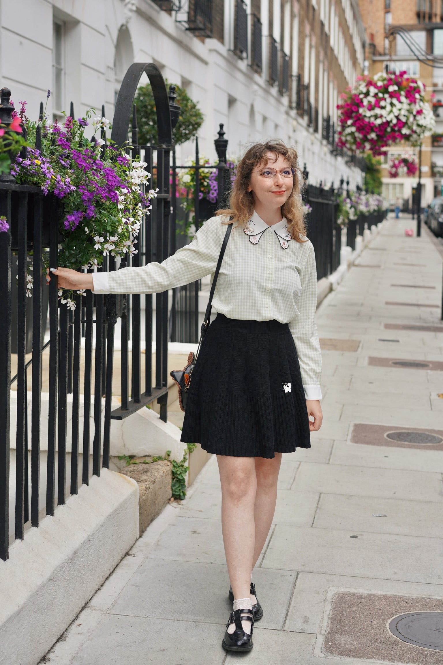 Black Cat Mini Skirt