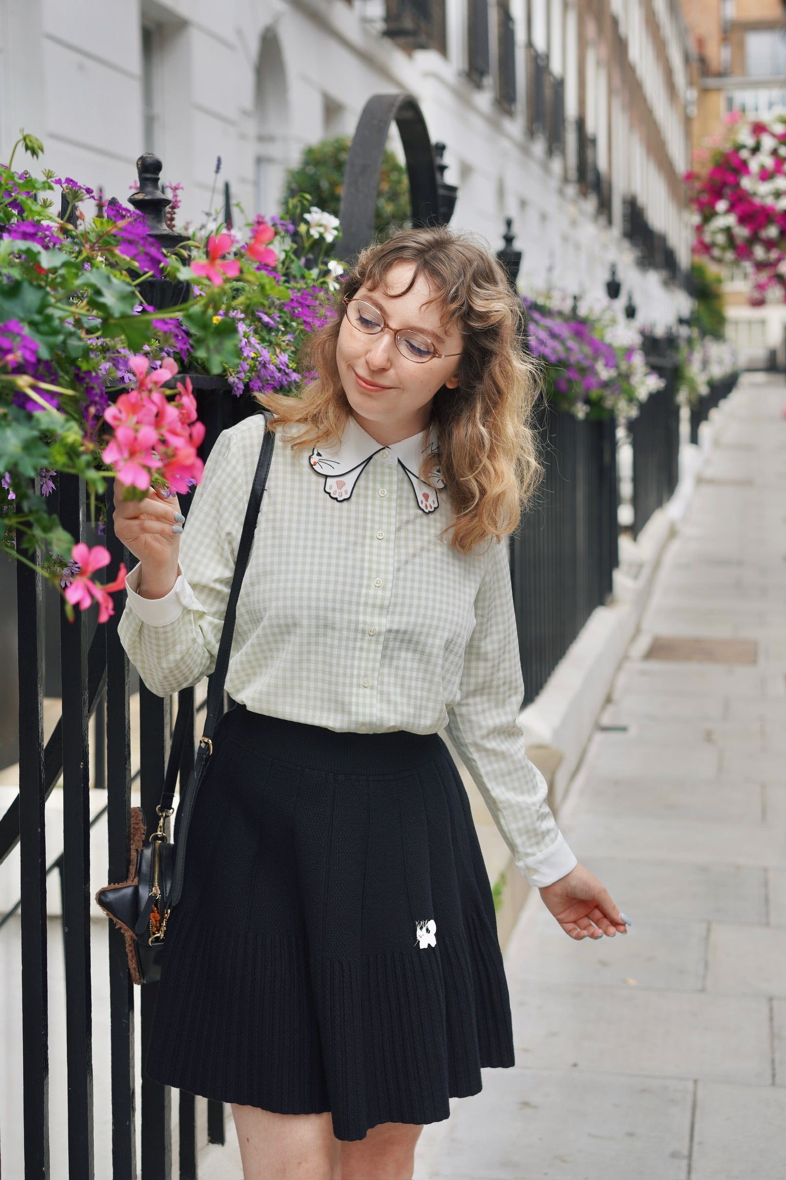 Black Cat Mini Skirt