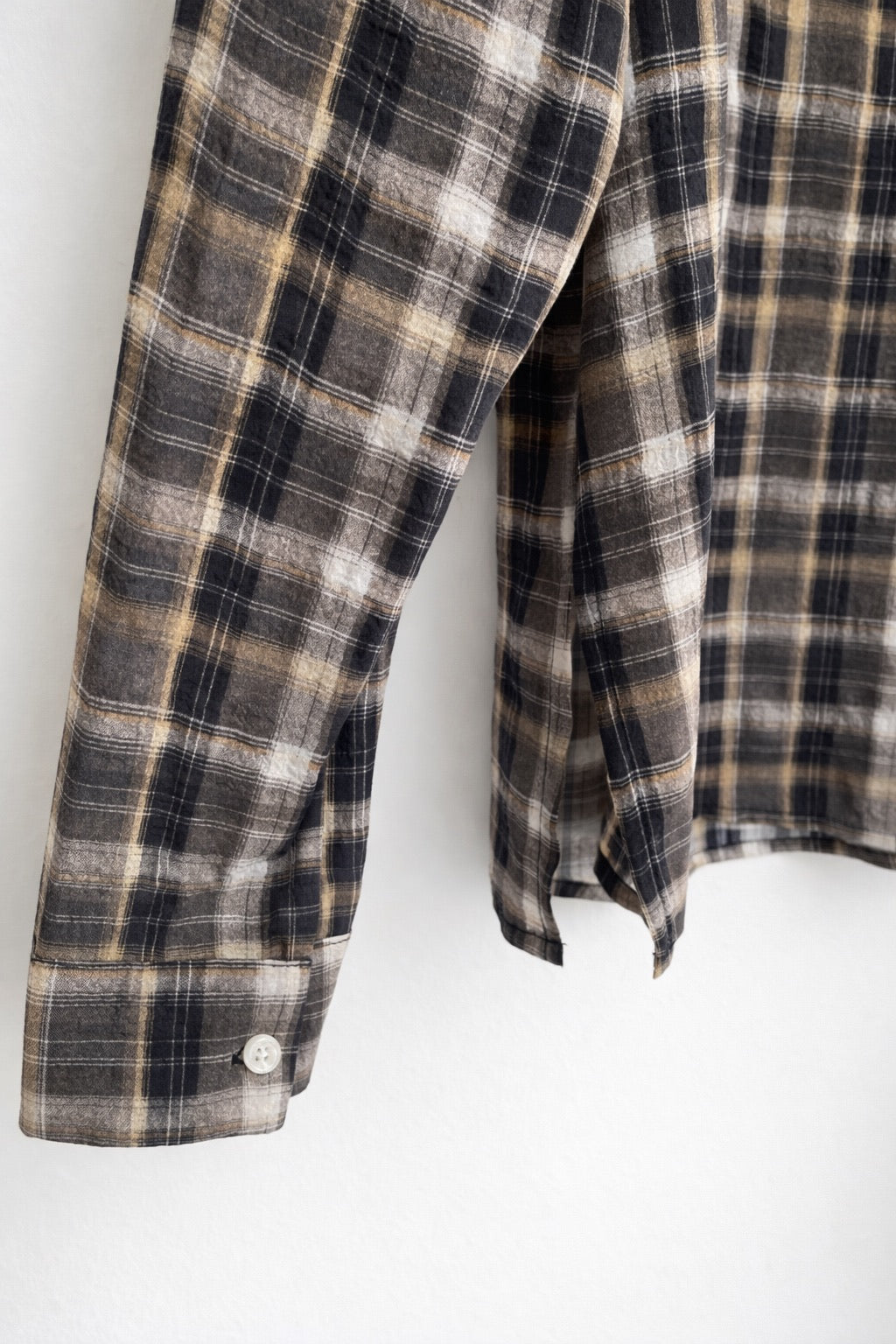 Library Walk Tie-Neck Plaid Shirt