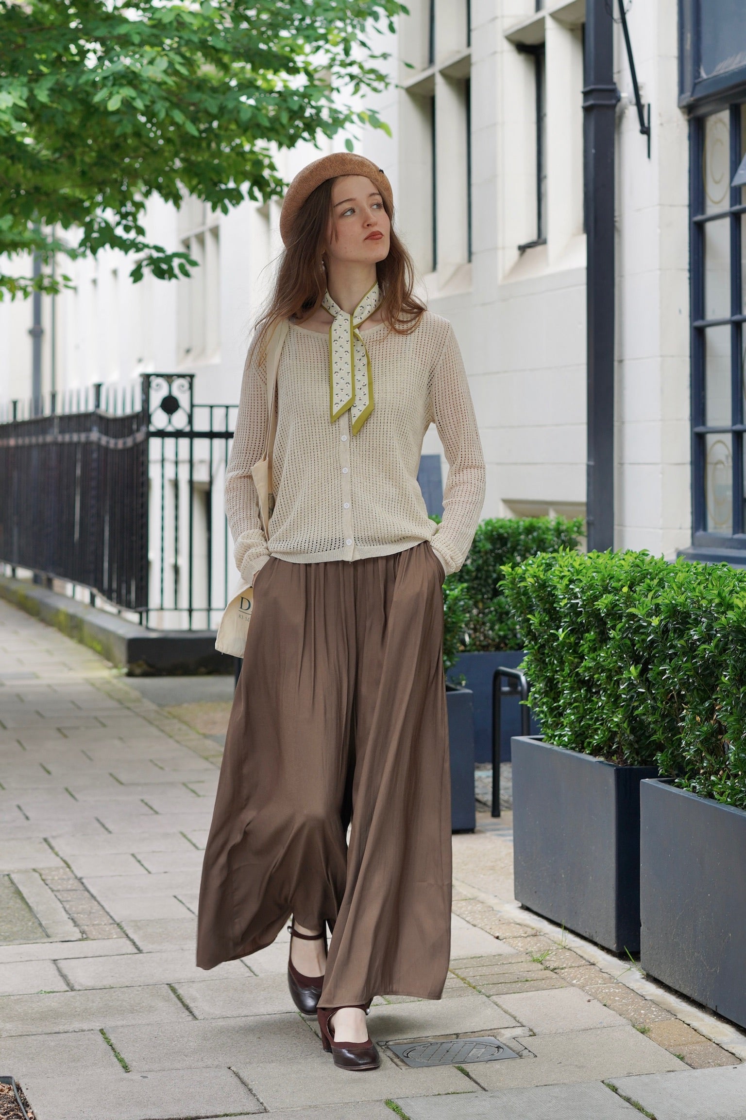 Floaty Palazzo Trousers (Cocoa)