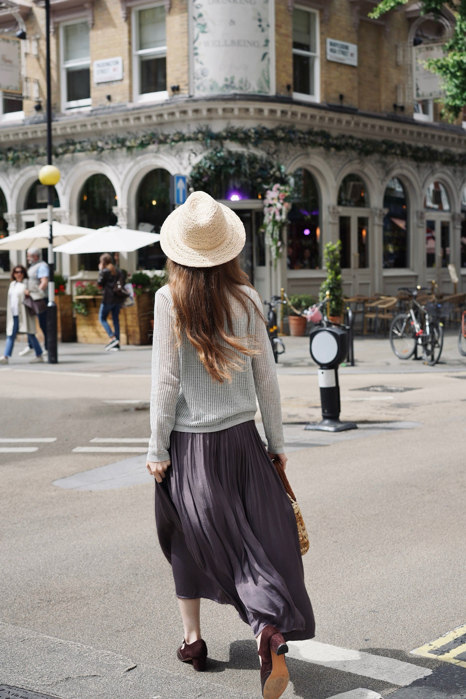 Silkfall Satin Skirt (Lilac Grey)