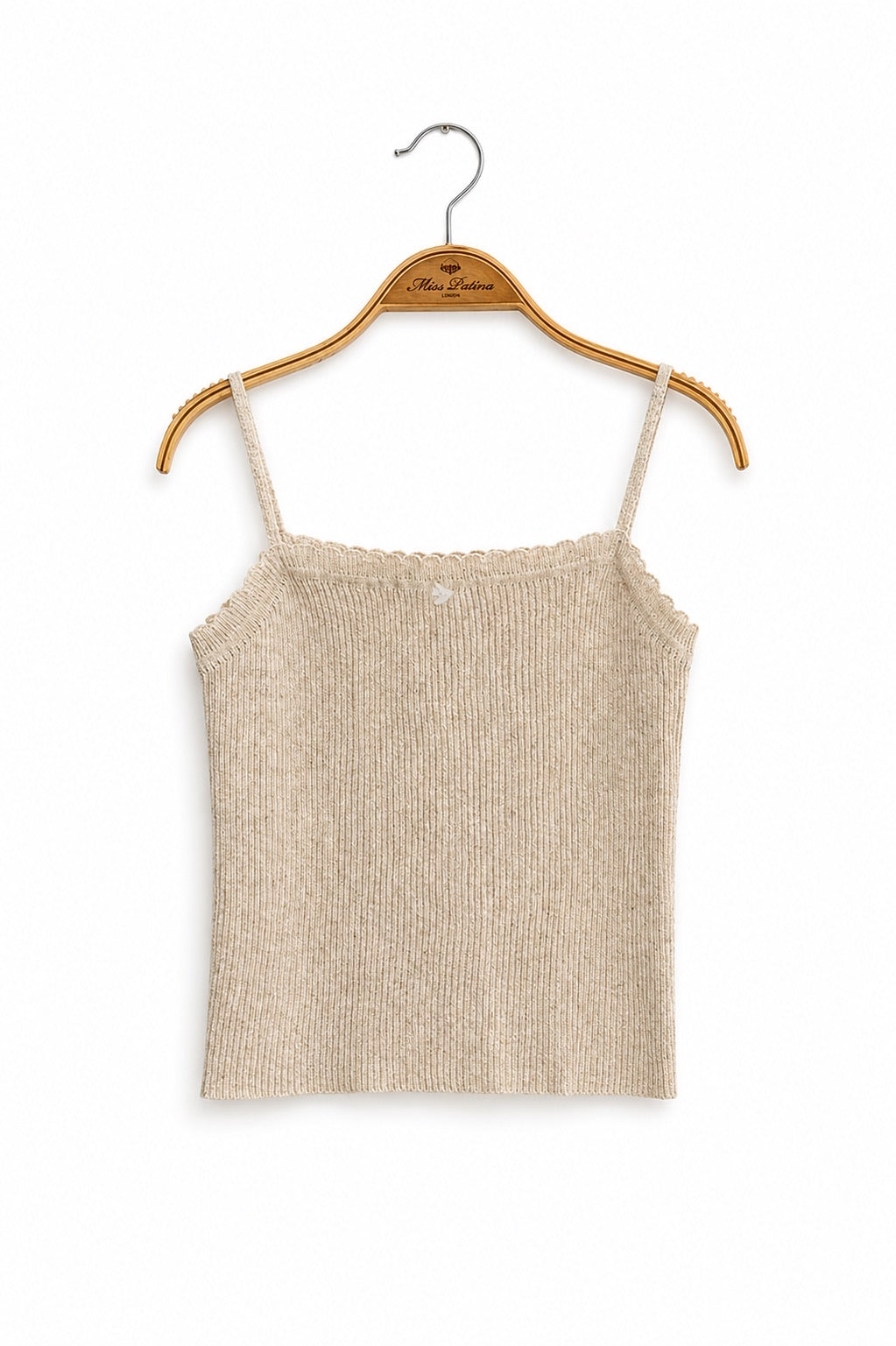 Linen-Mesh Summer Knit Set (Beige)