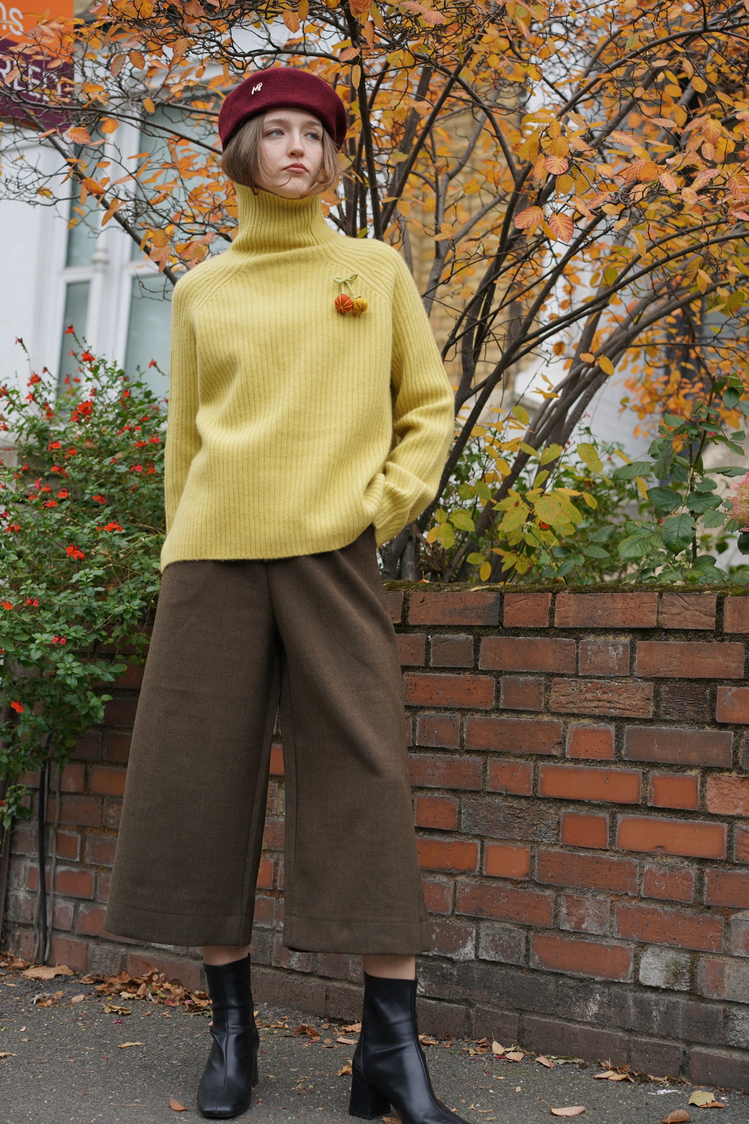 Little Pumpkin Yak Wool Jumper (Mustard）